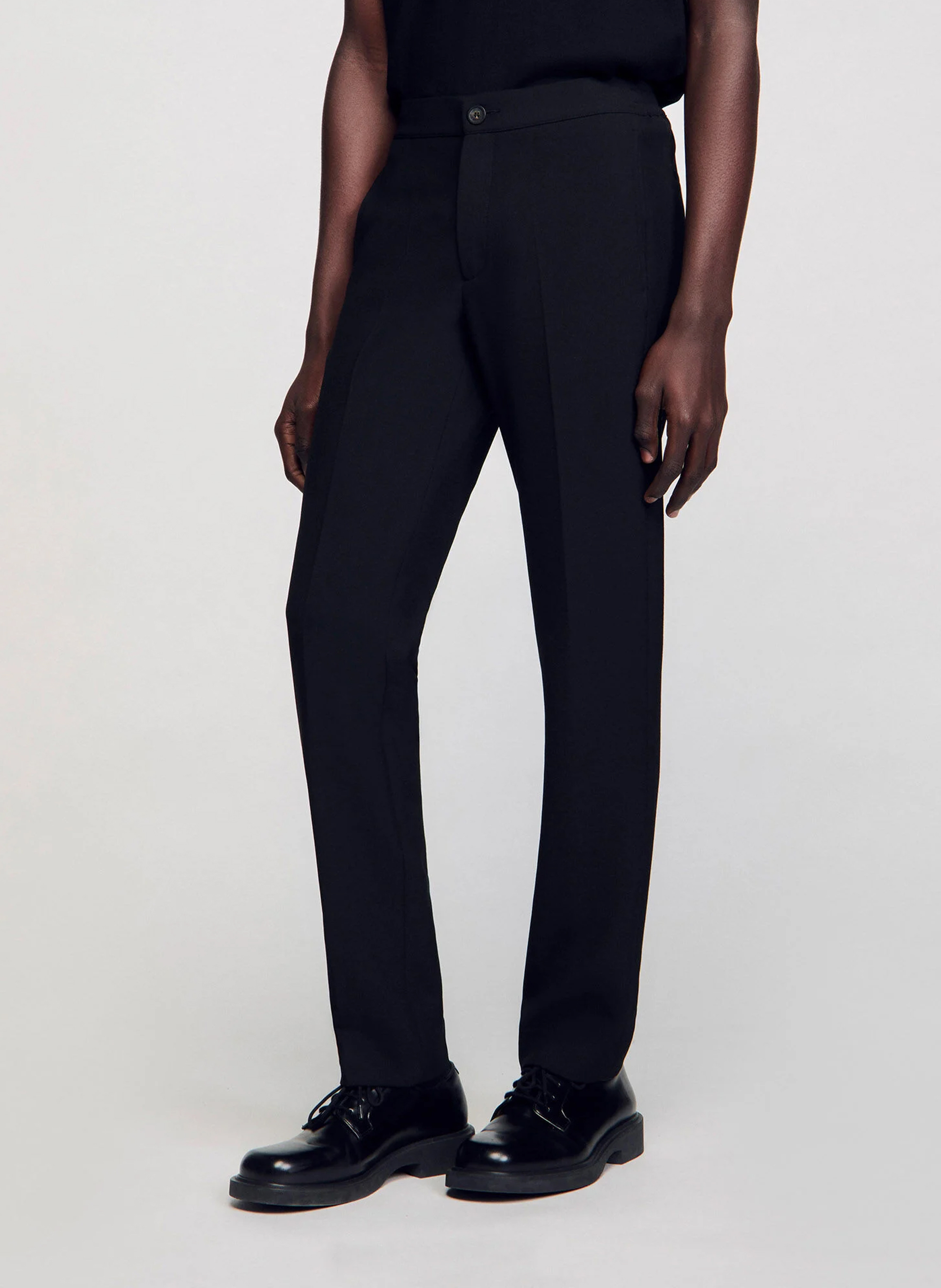 Pantalon droit SANDRO Noir