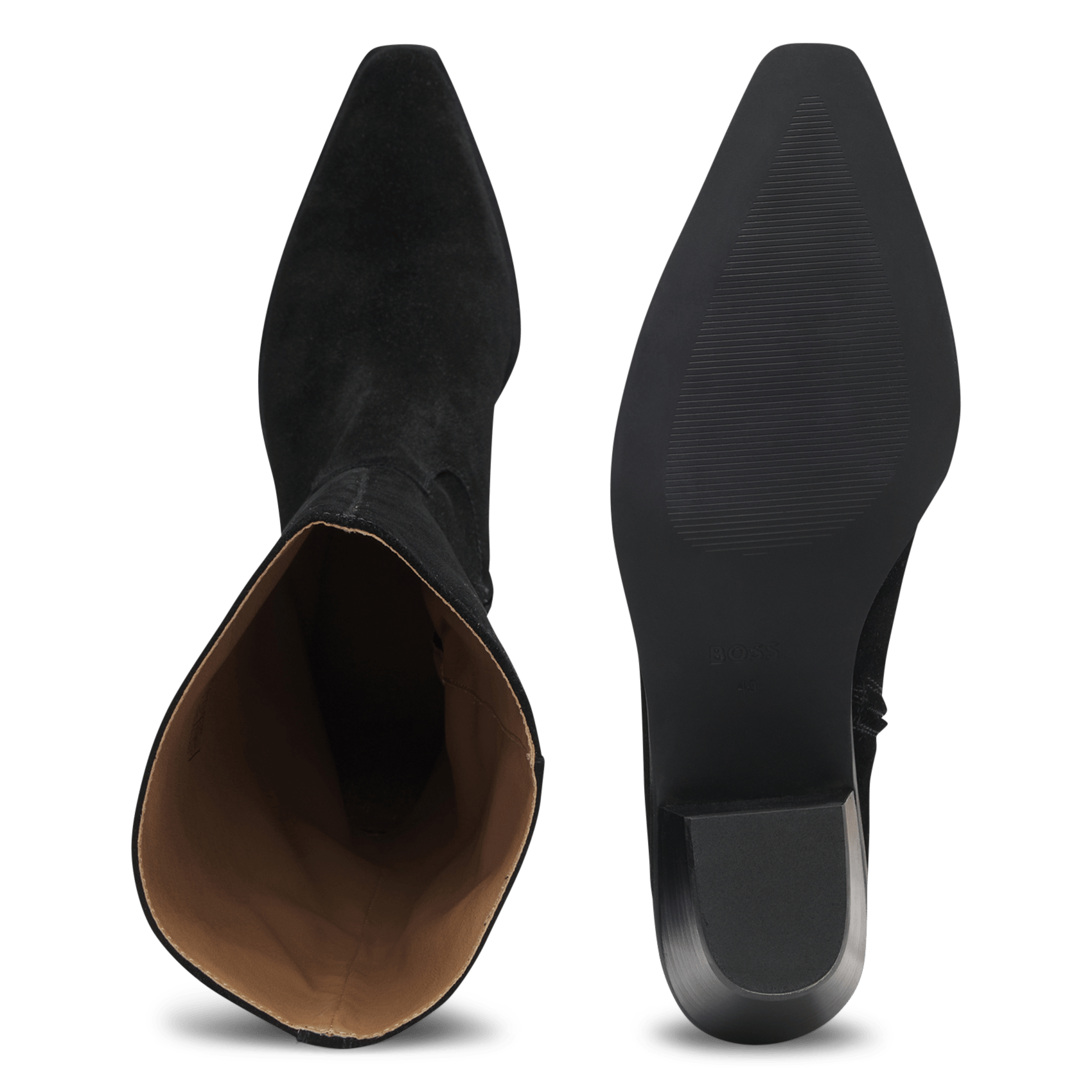 Bottines en cuir BOSS Noir