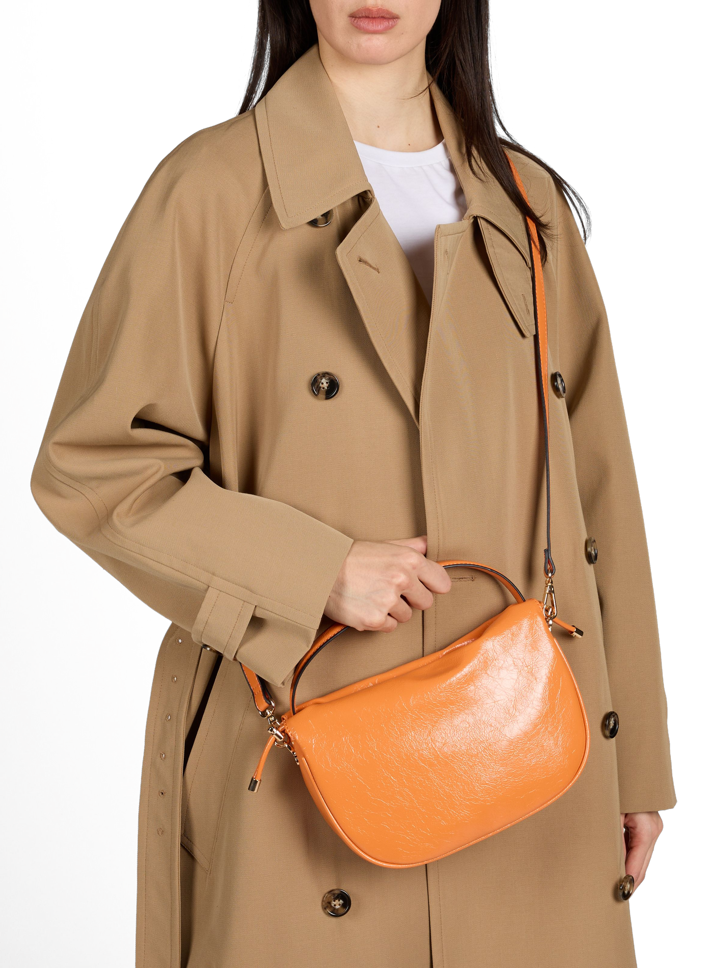 Petit sac à main uni  AU PRINTEMPS PARIS Orange