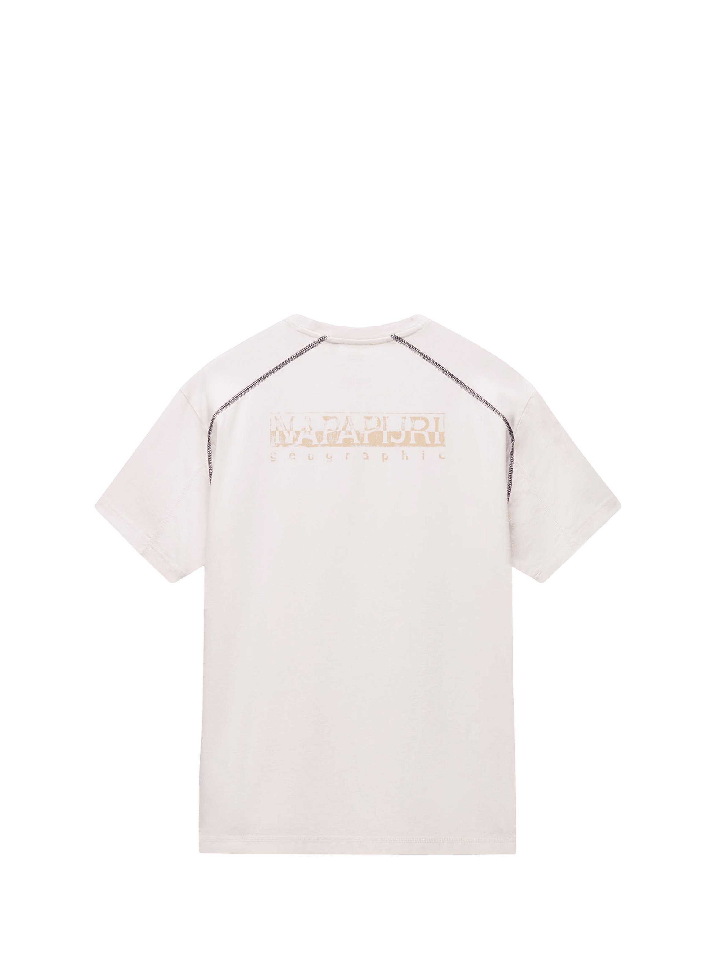 T-shirt droit imprimé Reflect en coton NAPAPIJRI Blanc