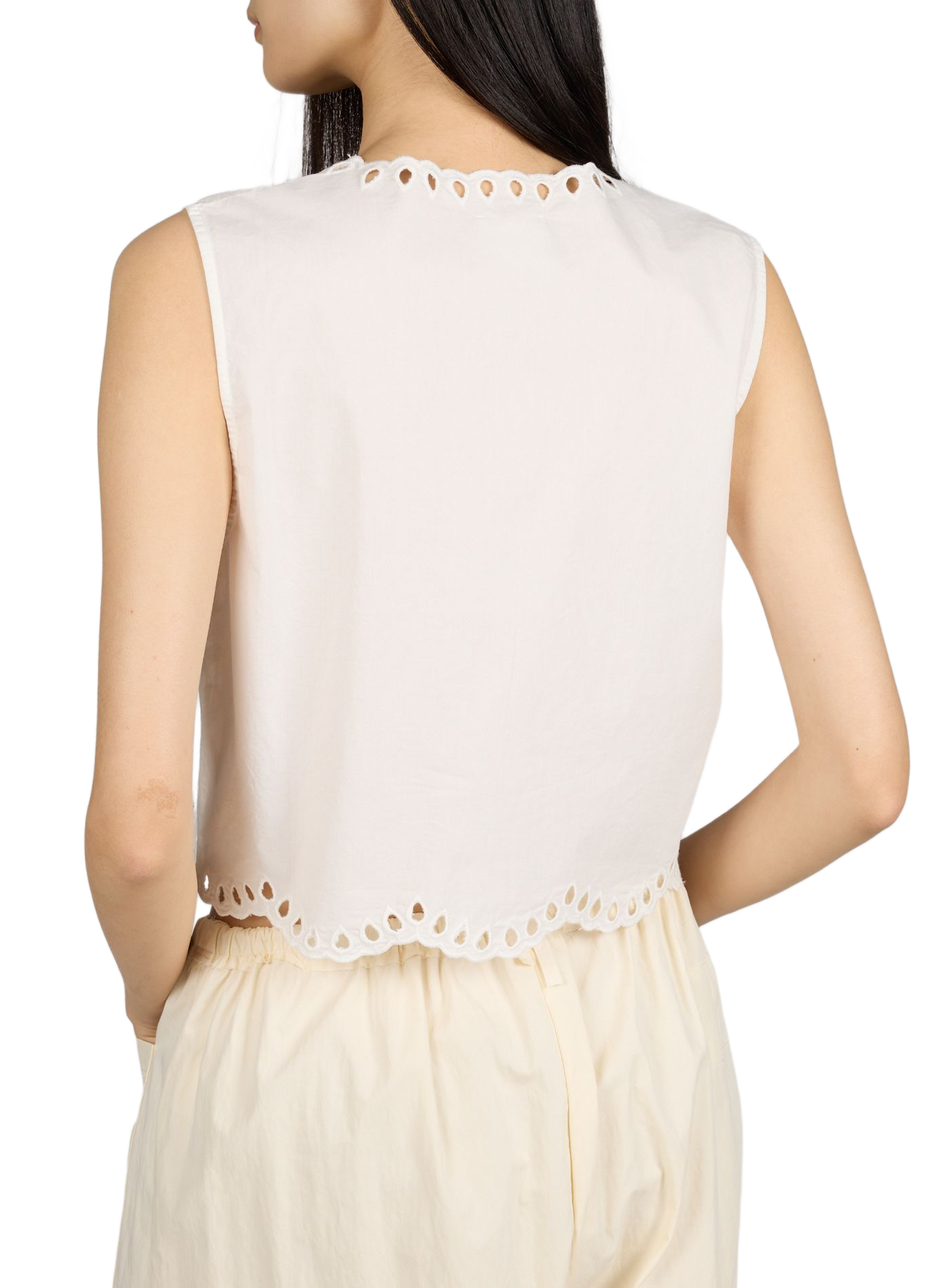 Top ajouré Opera en coton PETITE MENDIGOTE Blanc