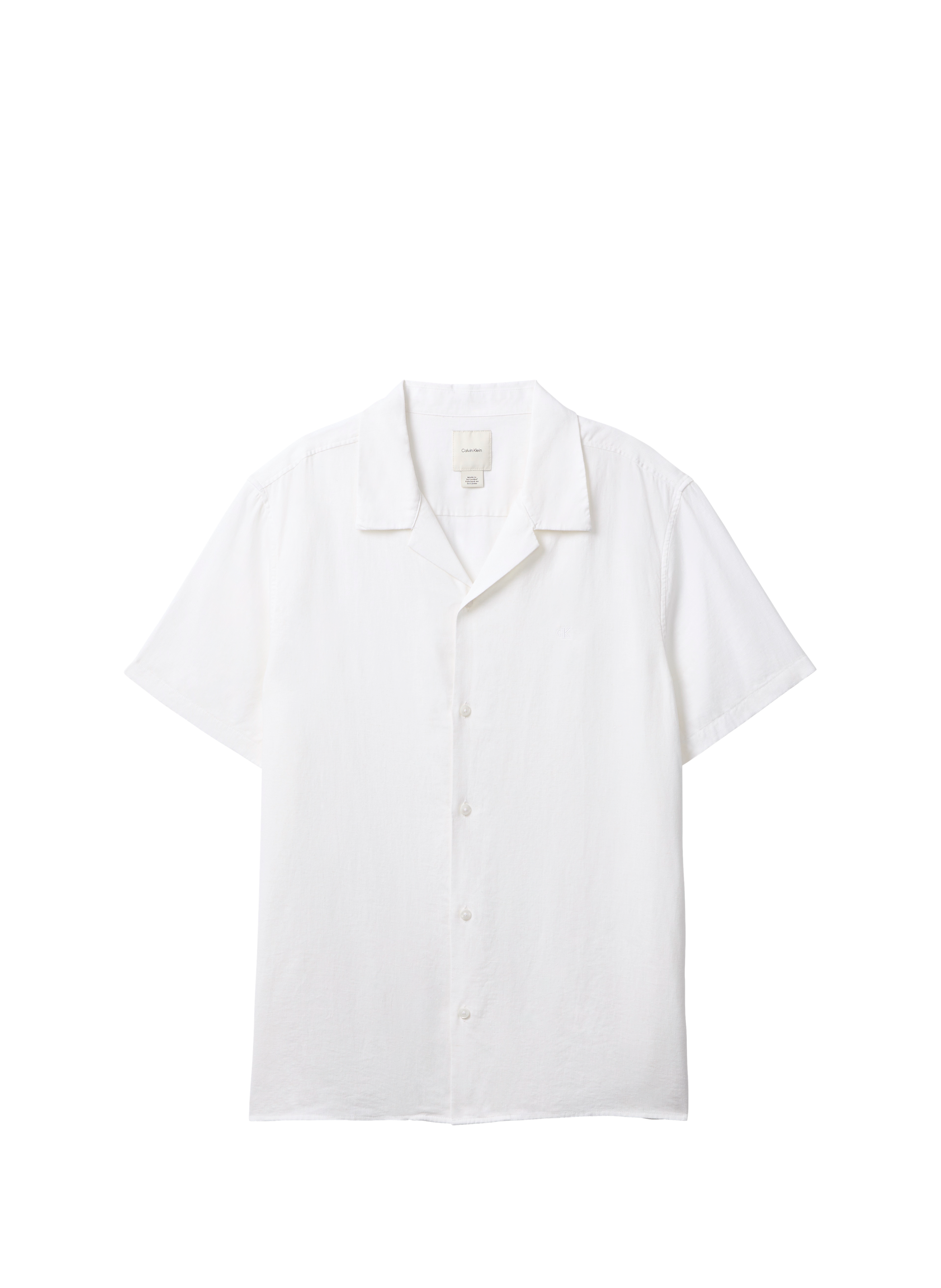 Chemise droite à manches courtes CALVIN KLEIN Blanc