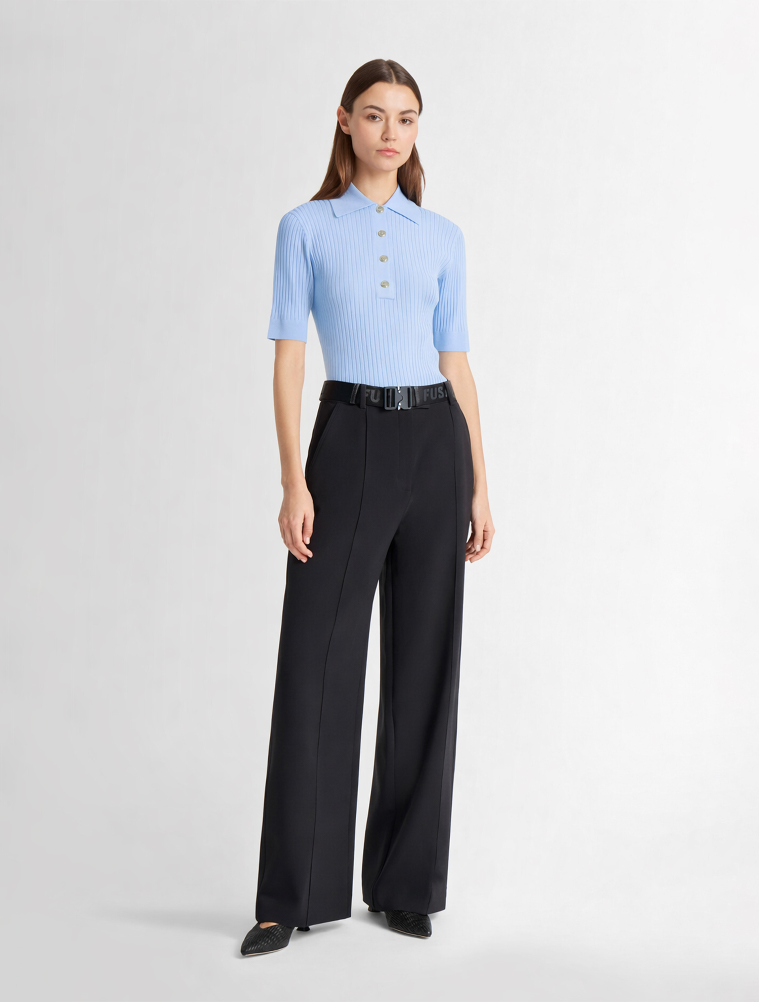 Polo manches courtes vera col polo coupe ajustée FUSALP Bleu