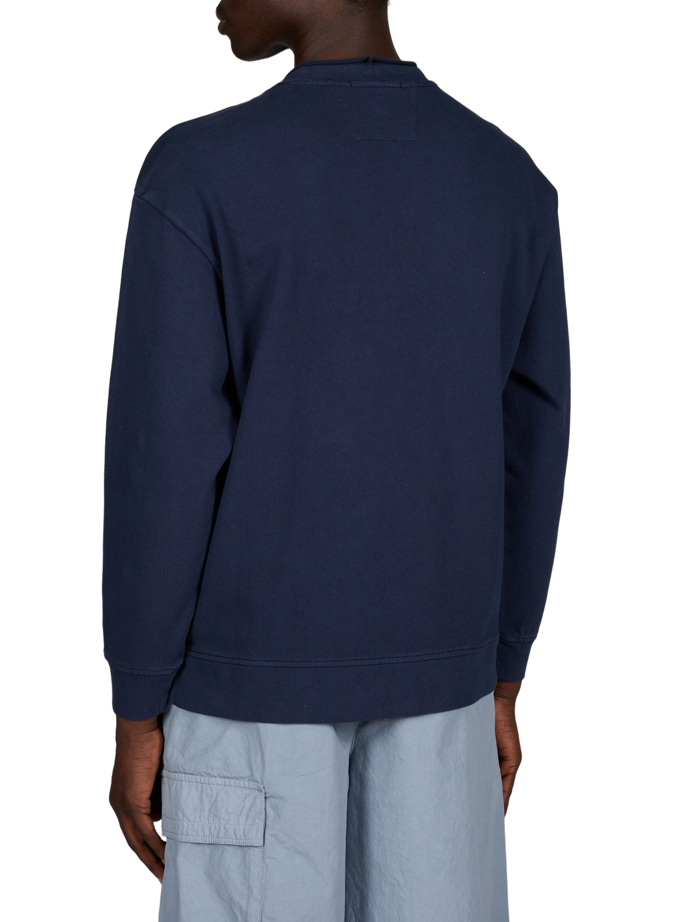 Straight sweatshirt in cotton knit CP COMPANY Blue
