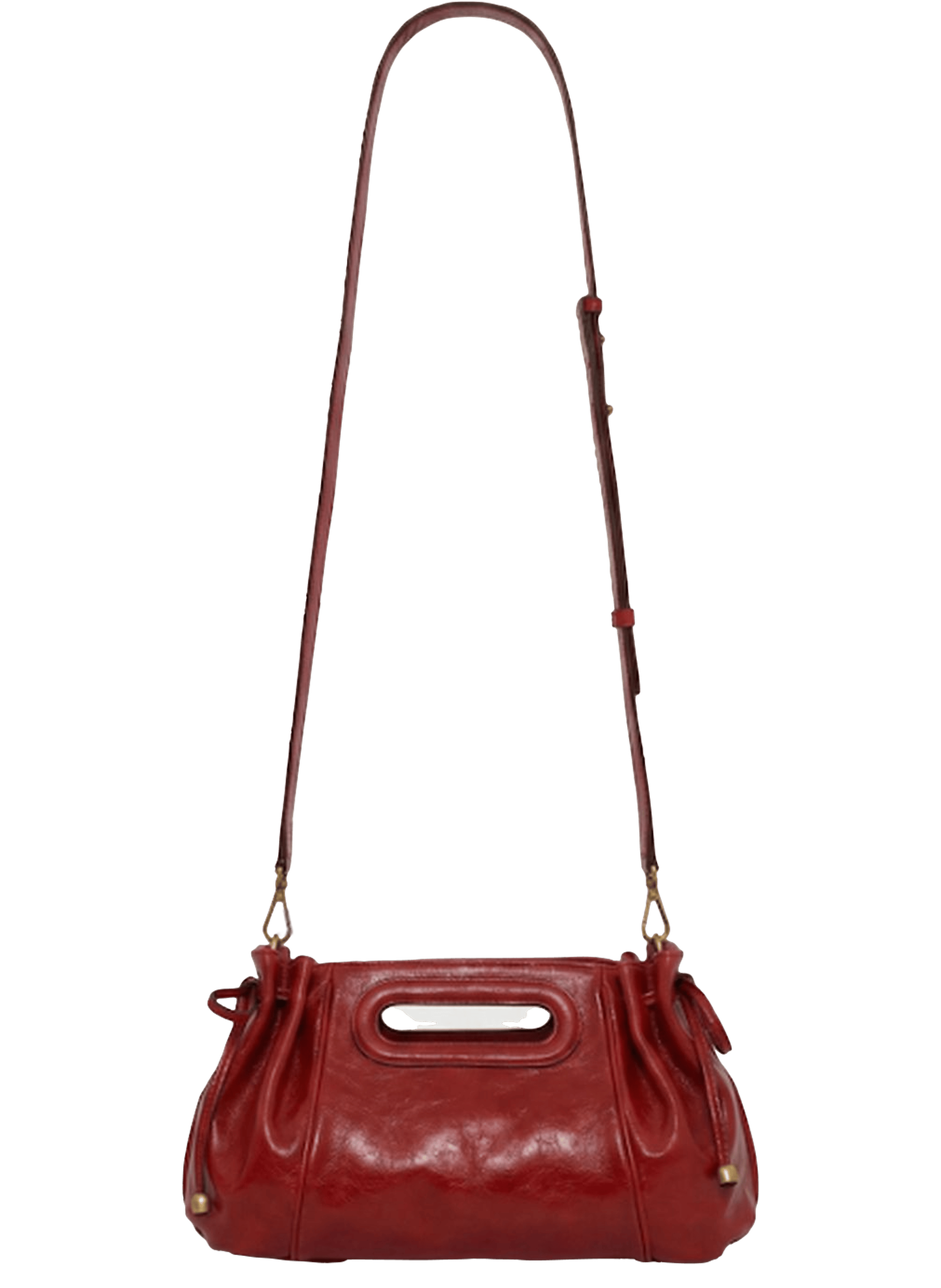 Sac à main en cuir effet froissé - mini dany GERARD DAREL Rouge