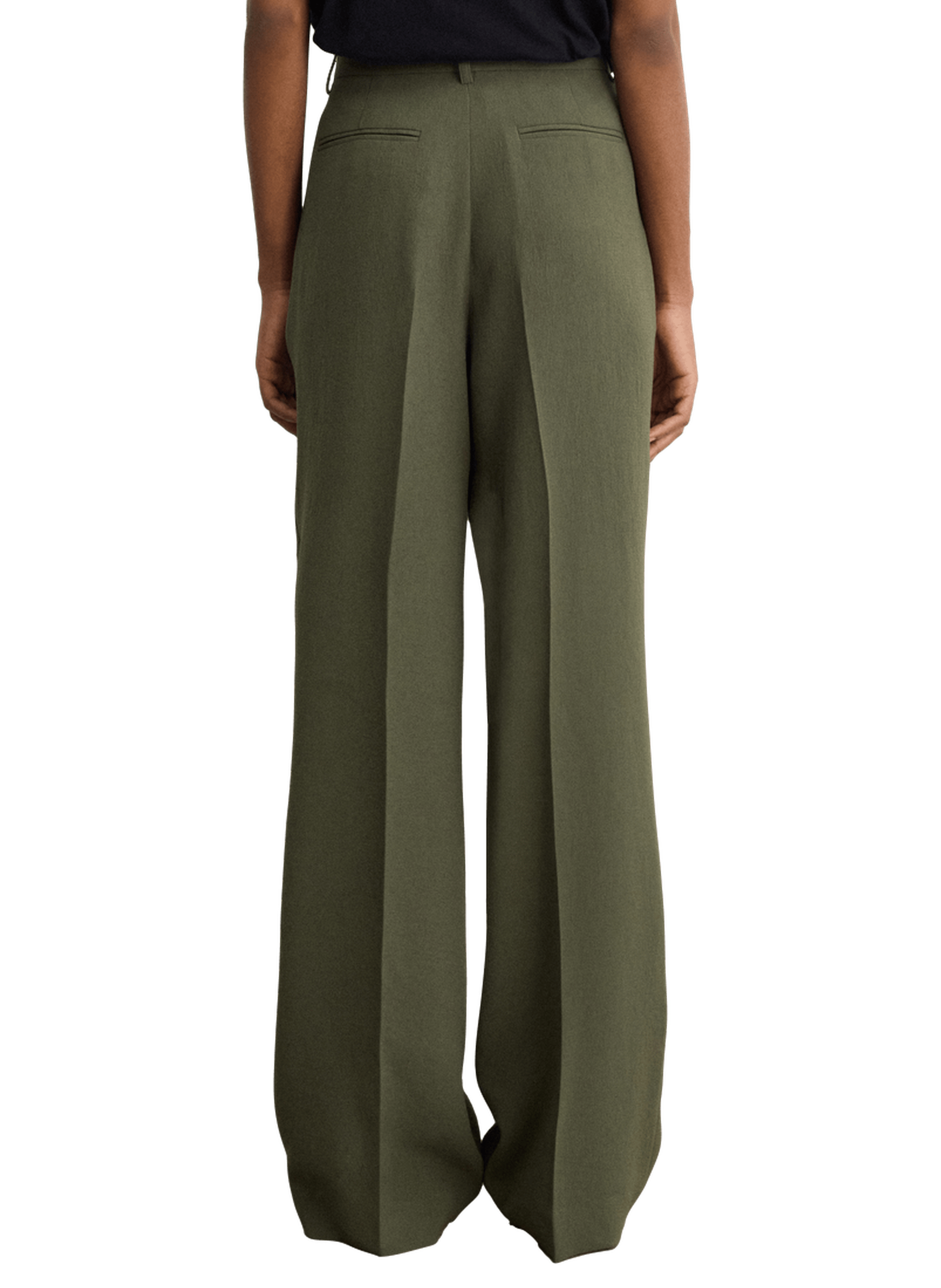 Pantalon droit fluide de tailleur - bettyna Vert