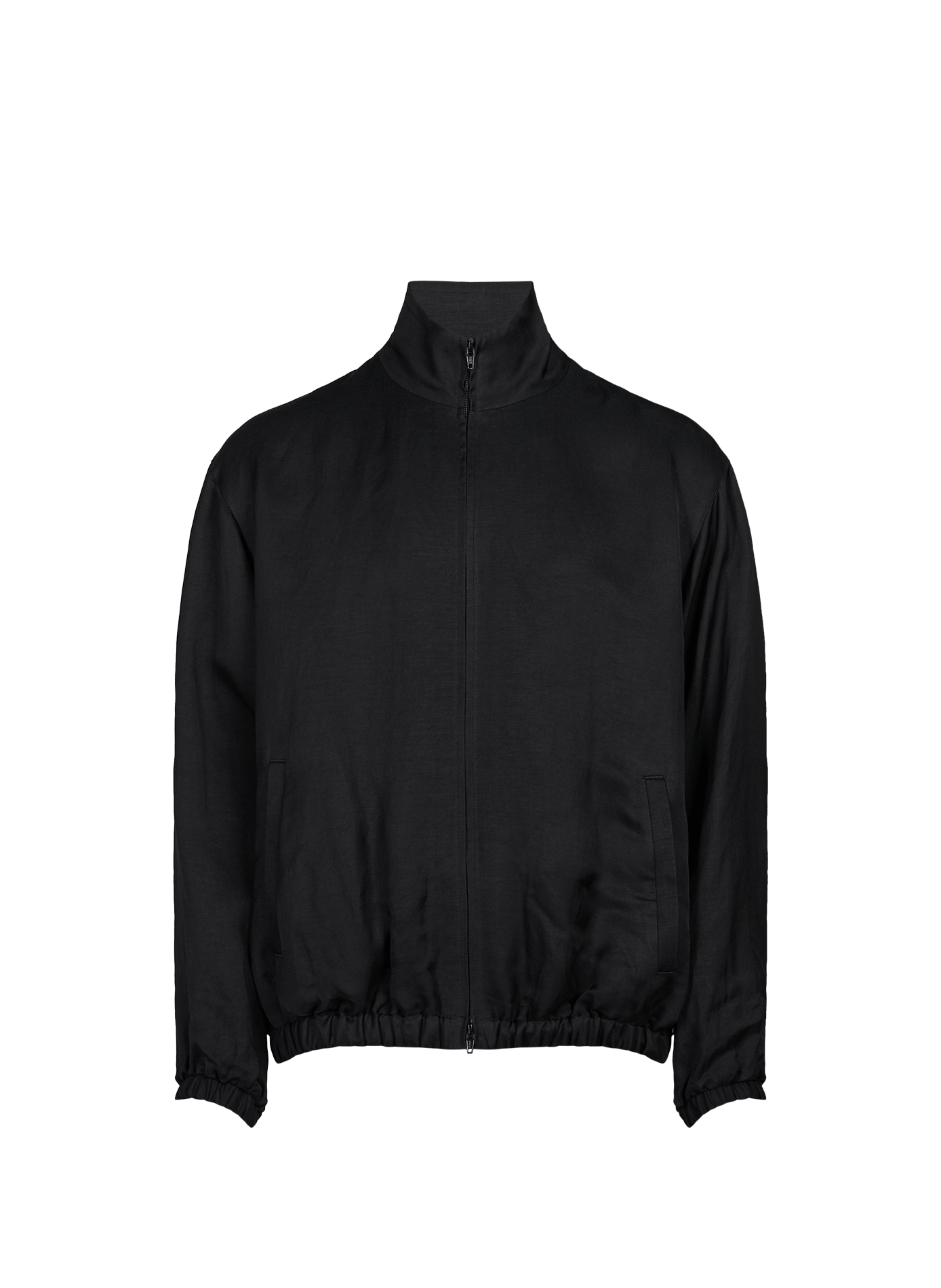 Jacket with high collar in blended linen SSSTEIN Black