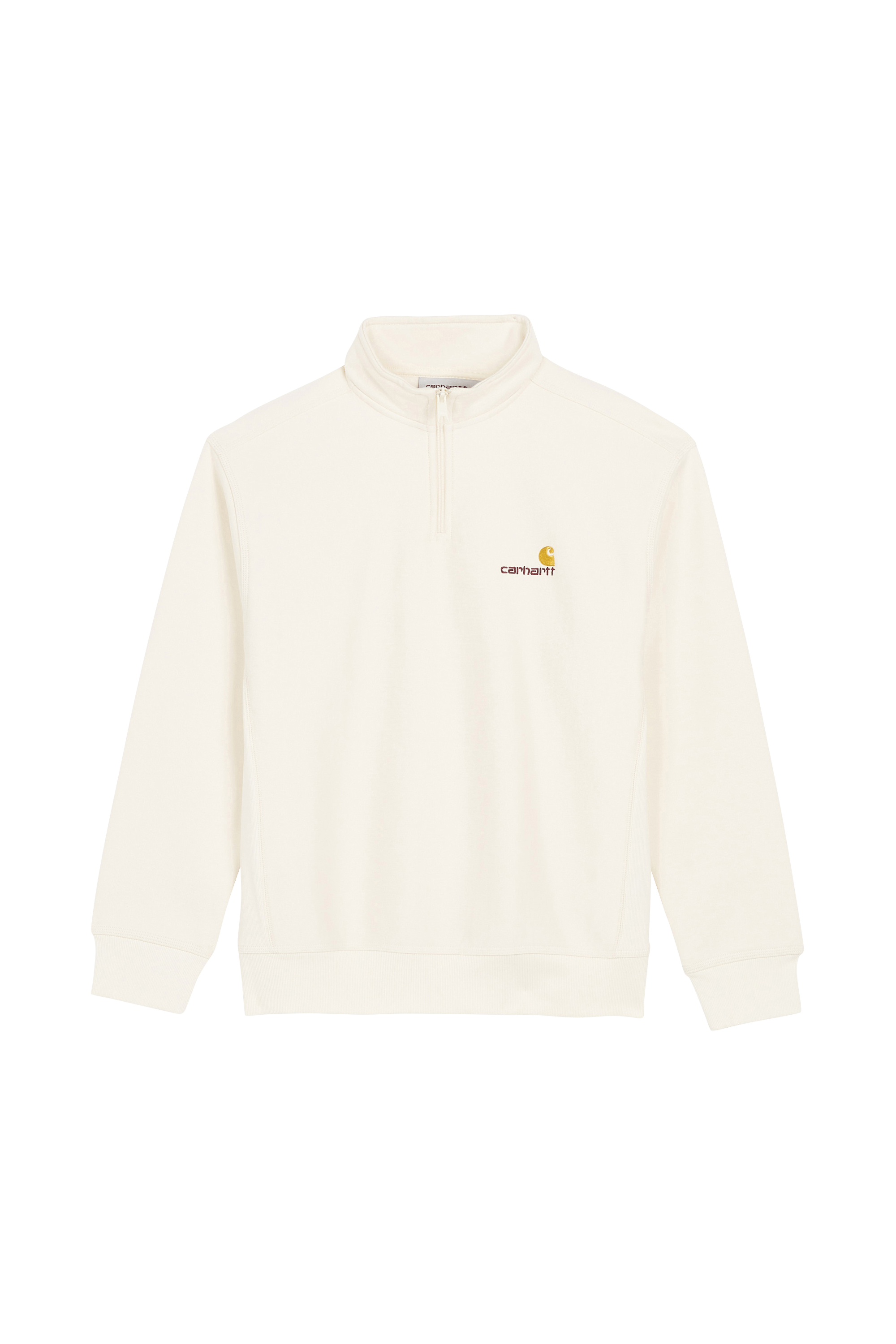 Sweat zippé half zip american script CARHARTT WIP Beige