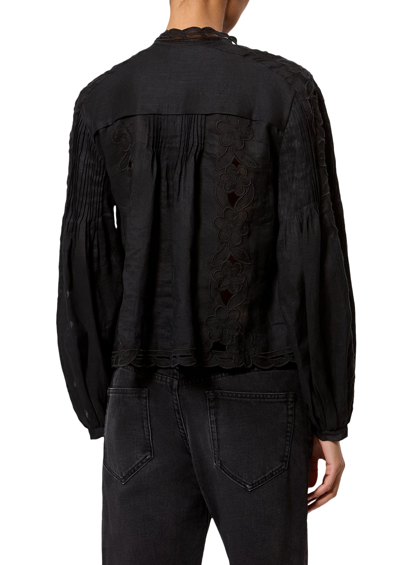 Blouse Ruba manches longues brodée ISABEL MARANT Noir