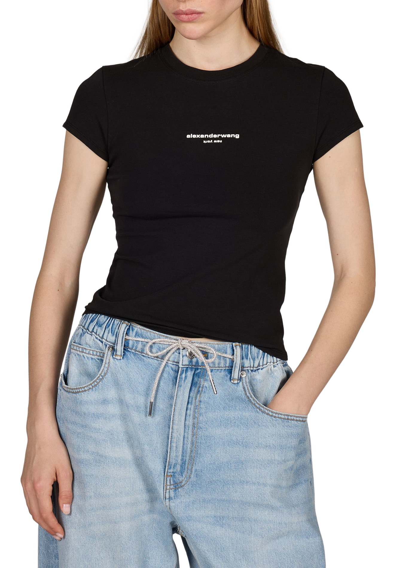 Round neck T-shirt ALEXANDER WANG Black