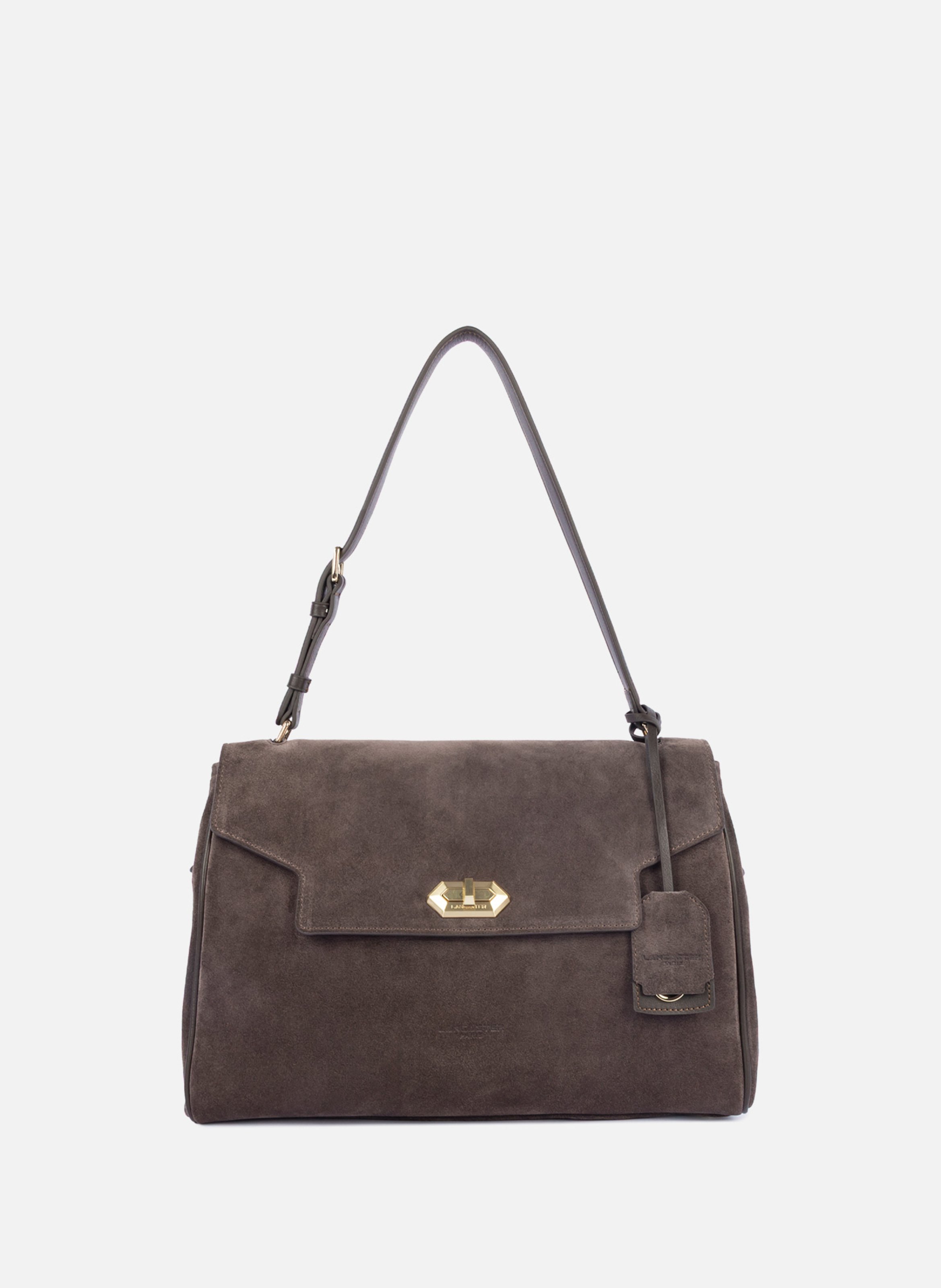 Grand sac cabas épaule - suède grace LANCASTER Marron