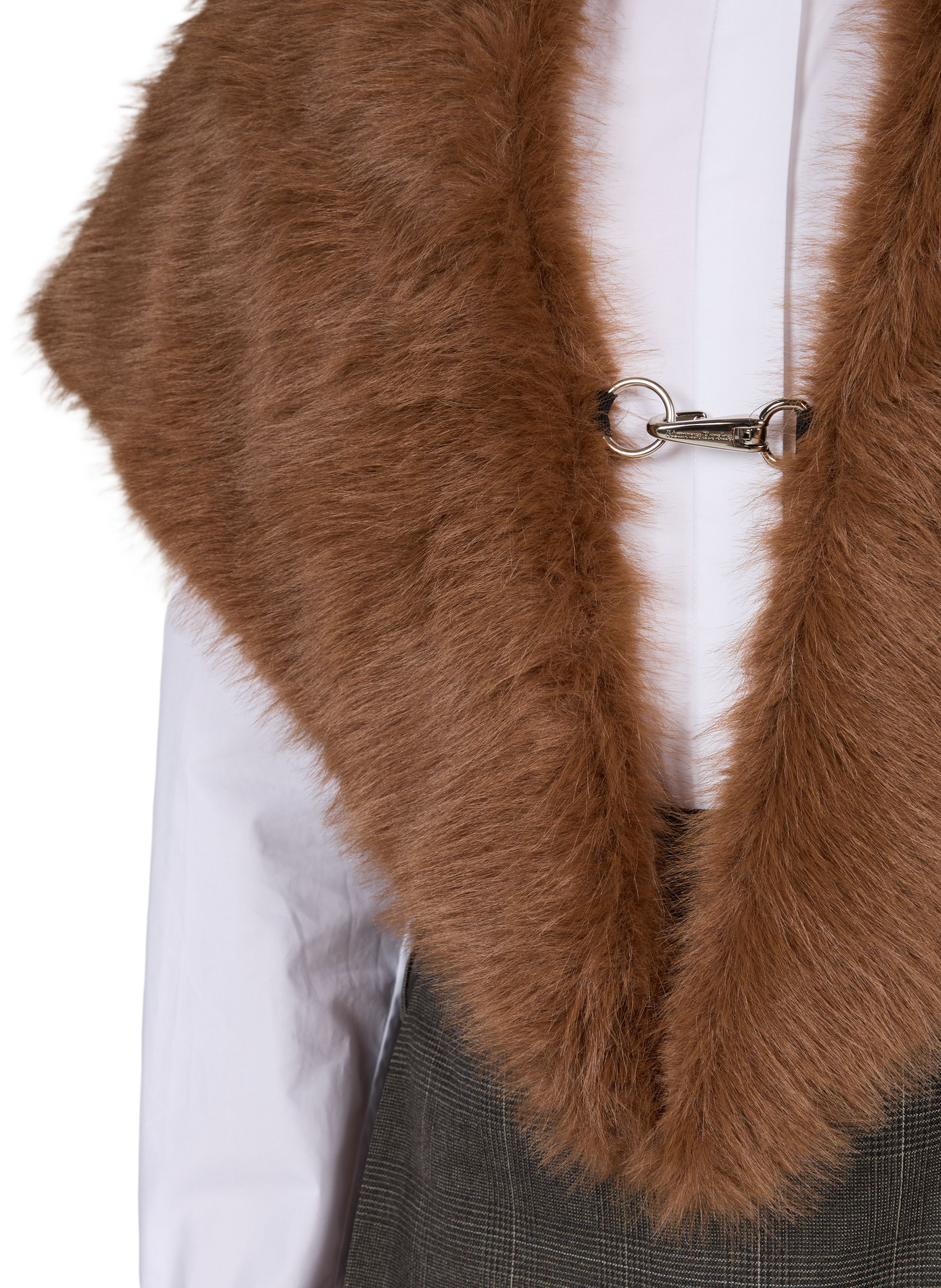 Faux fur scarf. SIMONE ROCHA Brown
