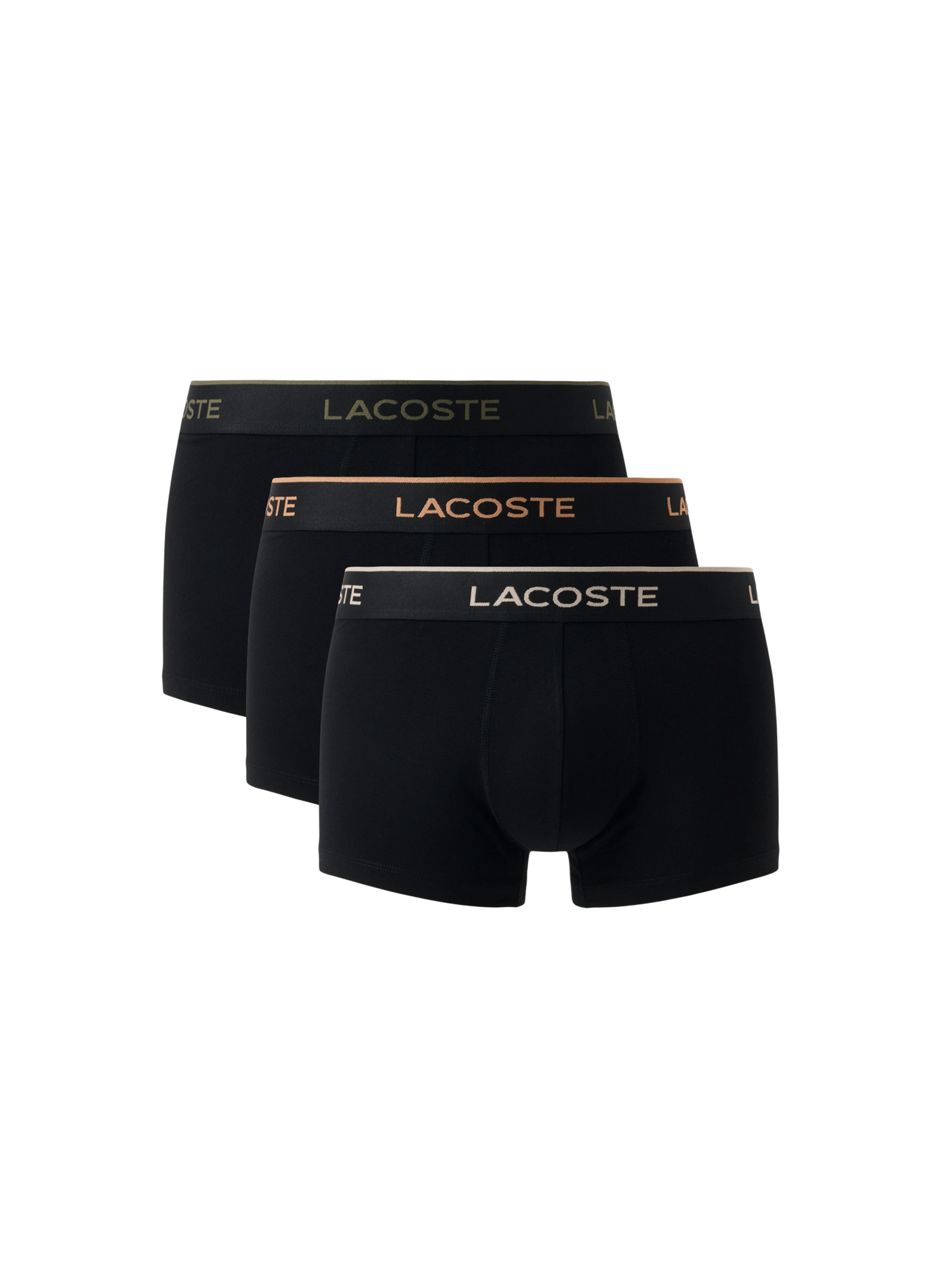 Set of three cotton-blend boxers LACOSTE Black