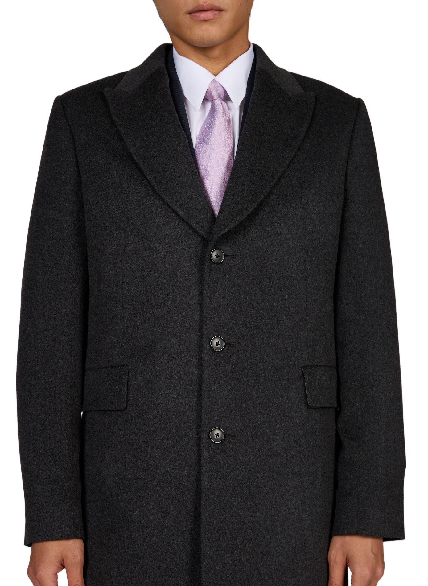 Straight coat in wool and cashmere PAUL SMITH Grey
