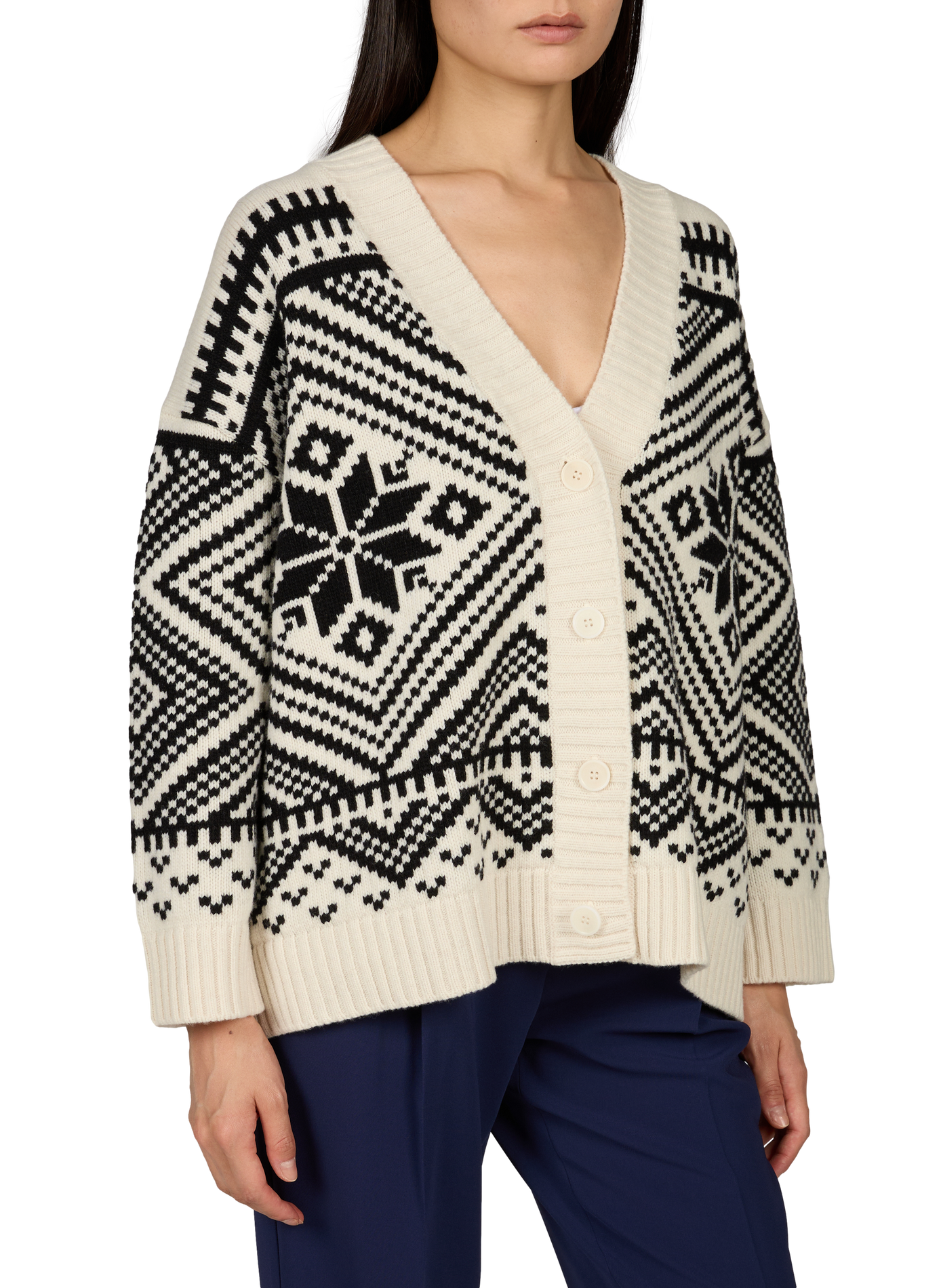 Oversized wool cardigan MAX MARA WEEK END Black