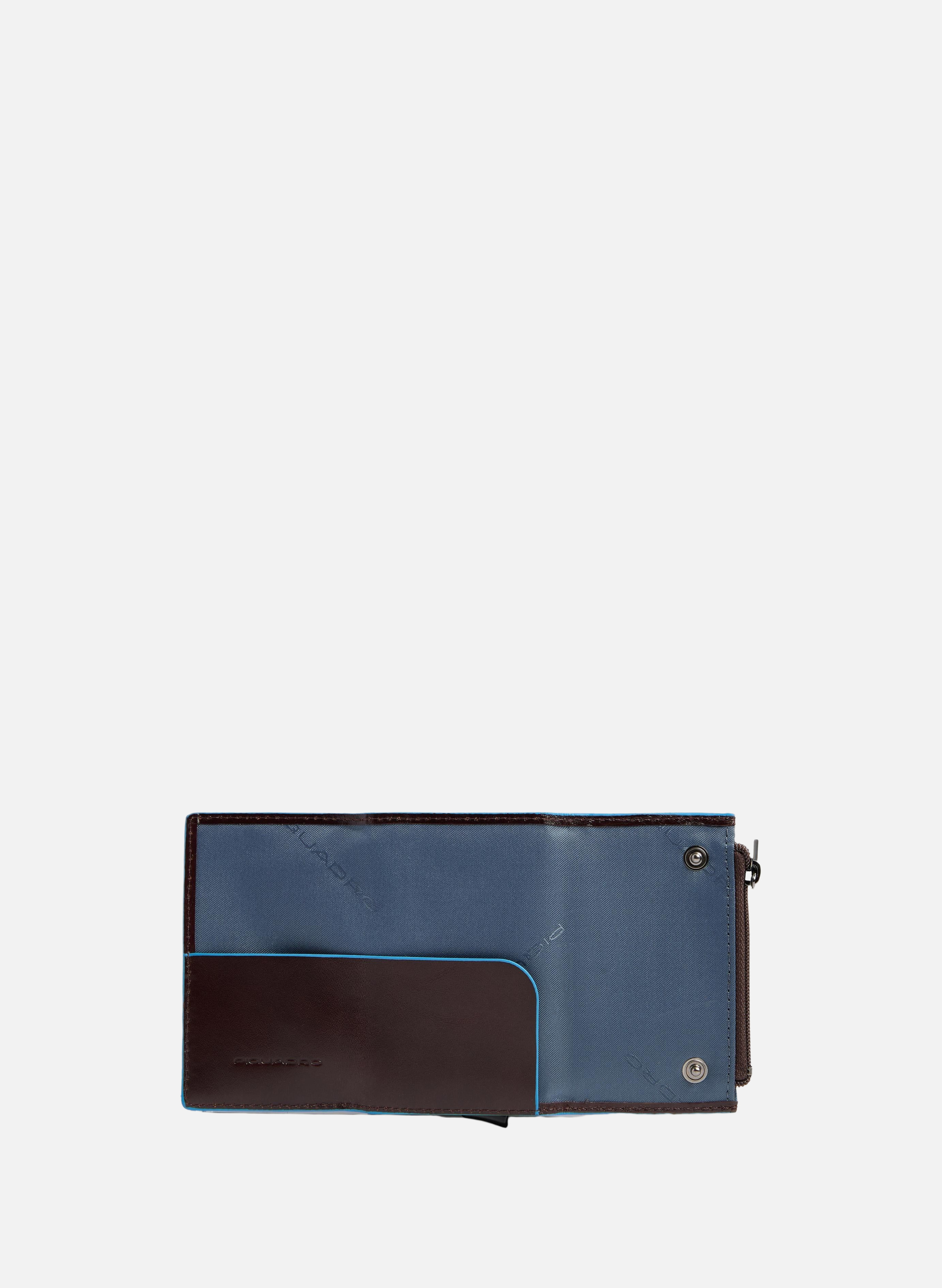 Portefeuille compact pop-up avec porte-monnaie PIQUADRO Marron