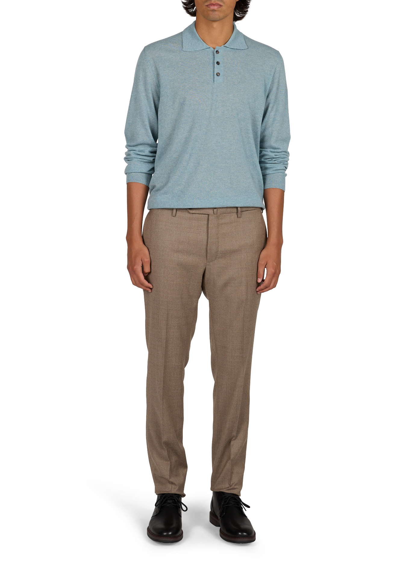 Solid wool-blend pants | Beige SLOWEAR Men
