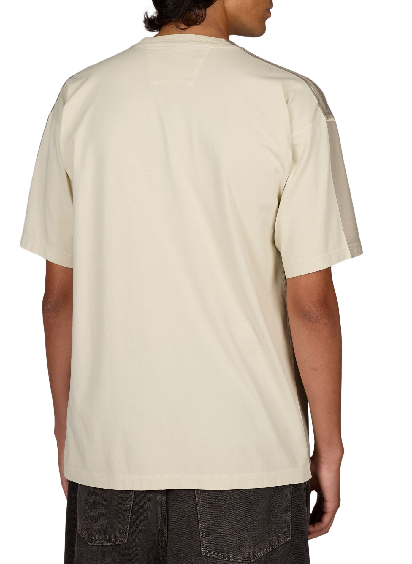 Zweifarbiges Rundhals-T-Shirt CP COMPANY Beige
