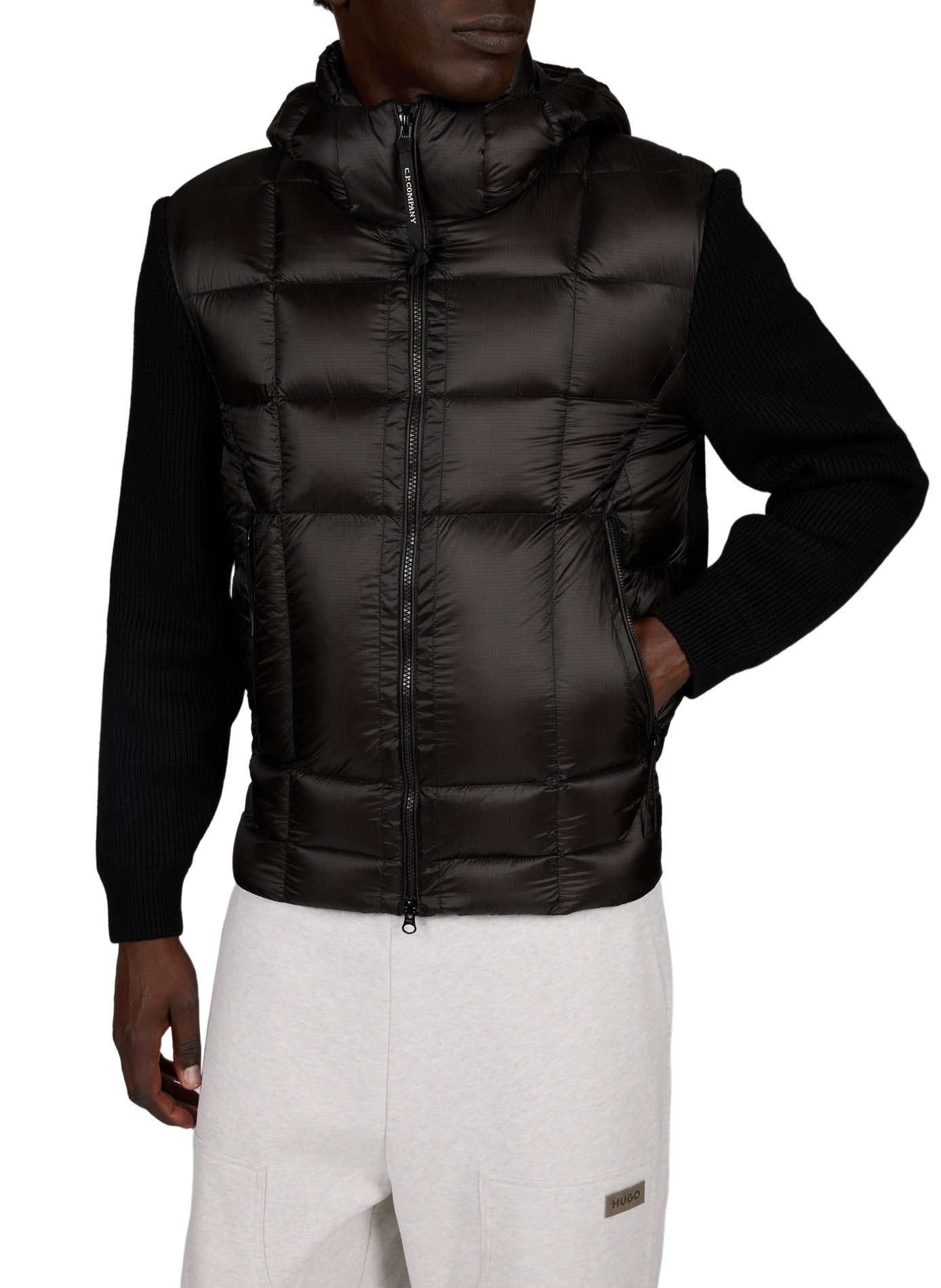 Steppjacke aus Wolle CP COMPANY Schwarz