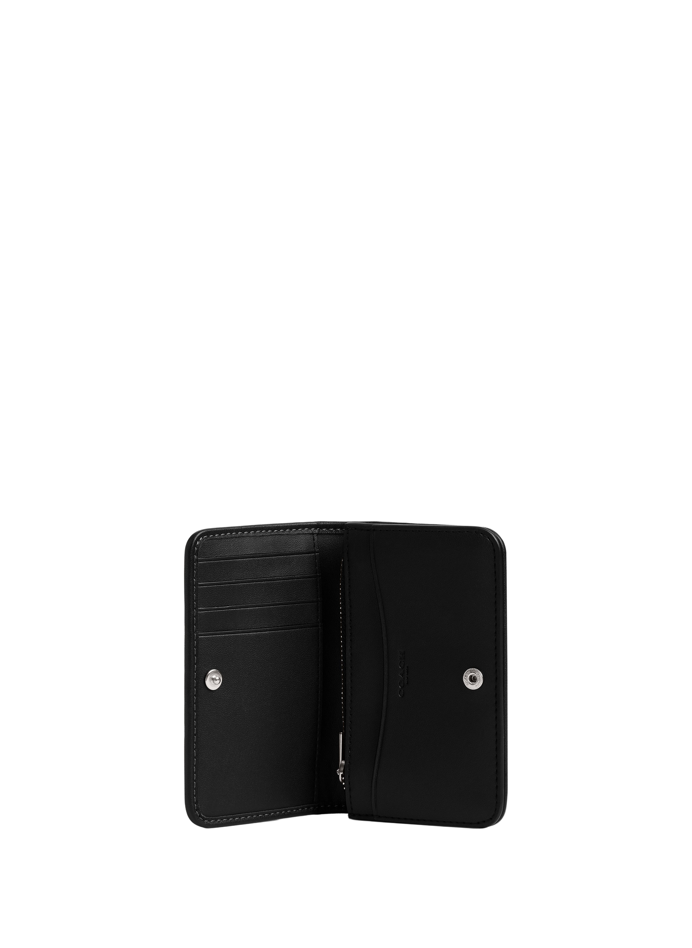Monogrammed cotton Essentiel Slim card holder COACH Black