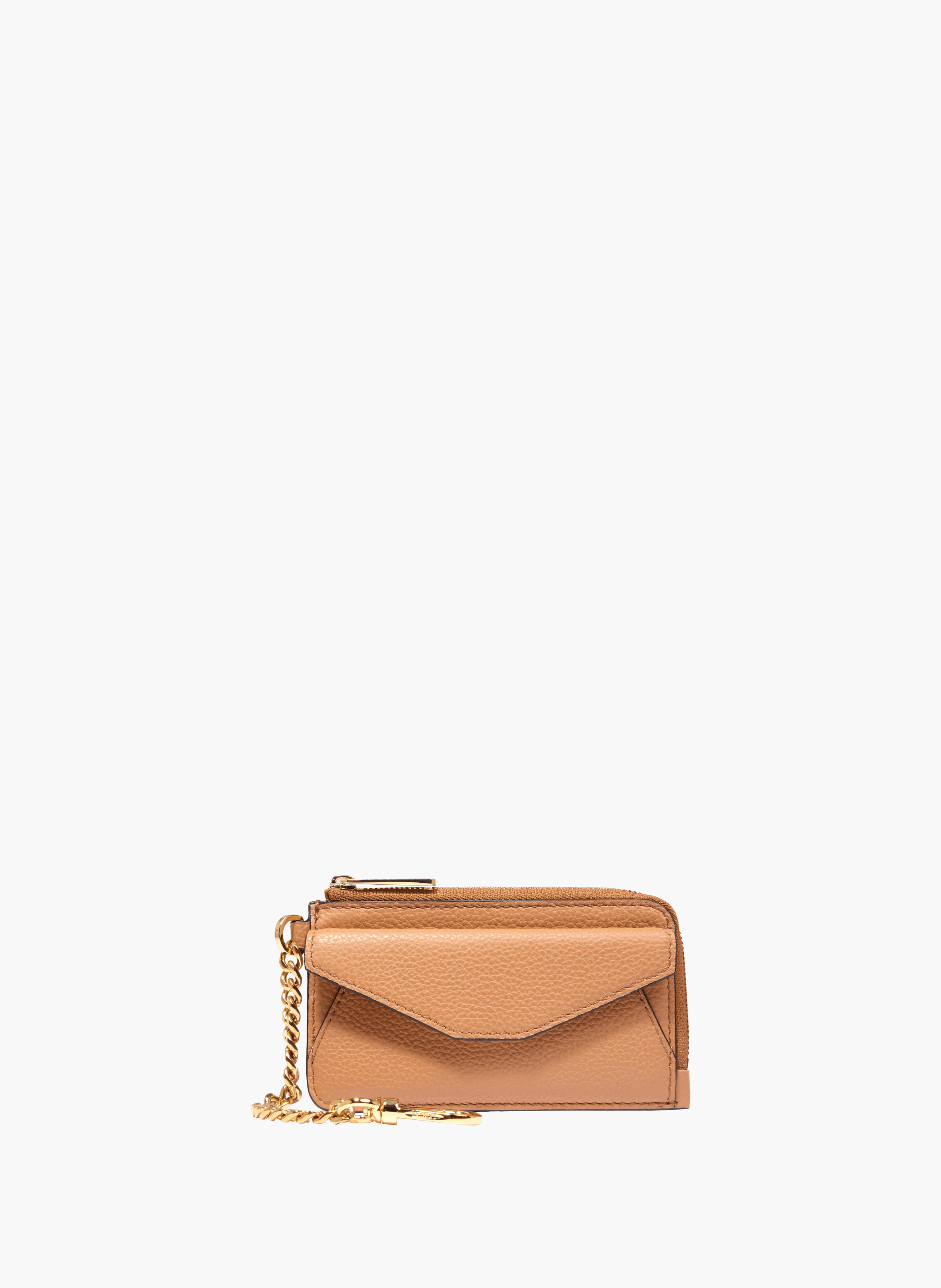 Porte-cartes zippé enveloppe de lancel en cuir LANCEL Marron