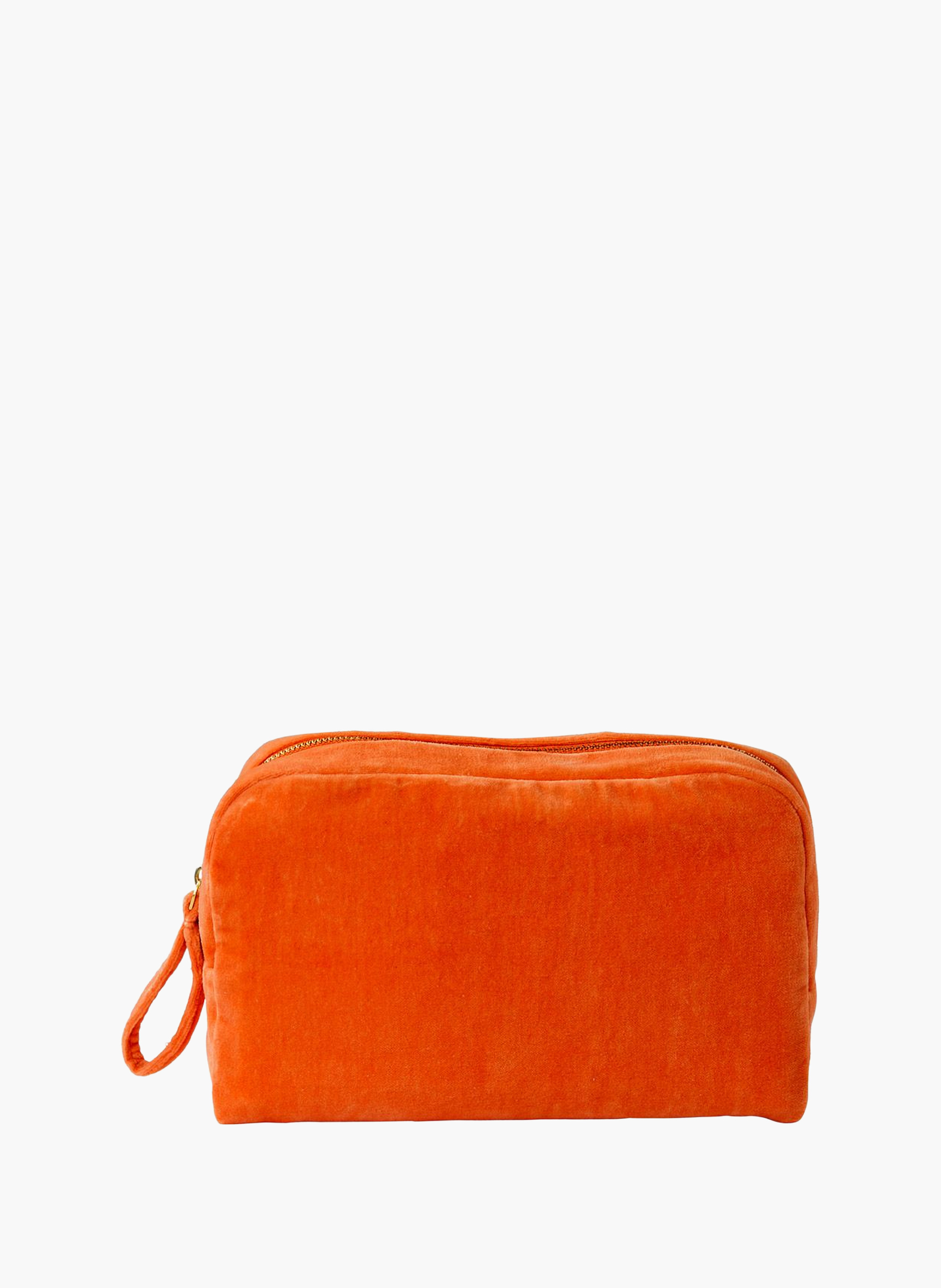 Trousse en velours, romy DESFORGES Orange
