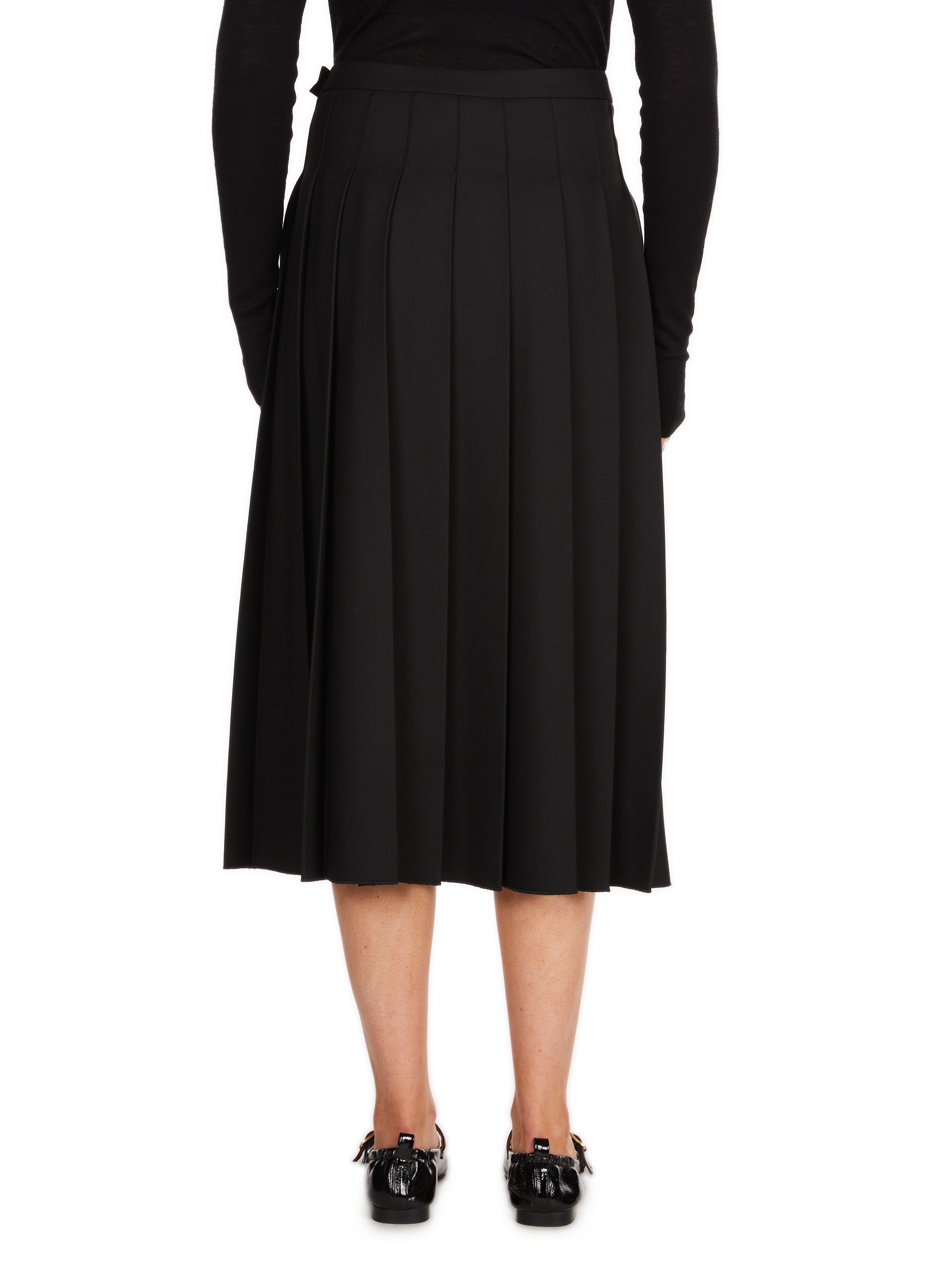 Pleated midi skirt SAISON 1865 Black