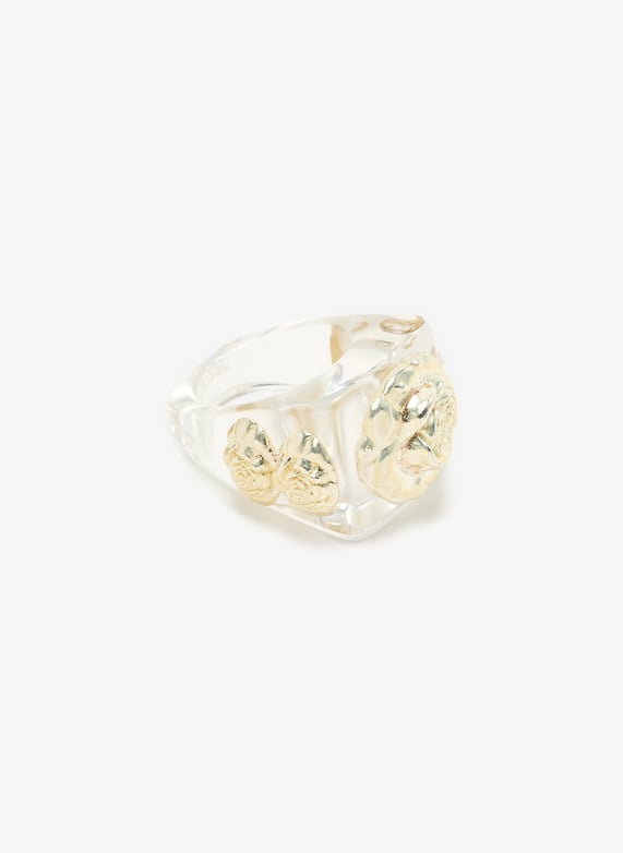 Bague Crystal on Silver Roseton  | Blanc by LA MANSO Bague Crystal on Silver Roseton  Blanc