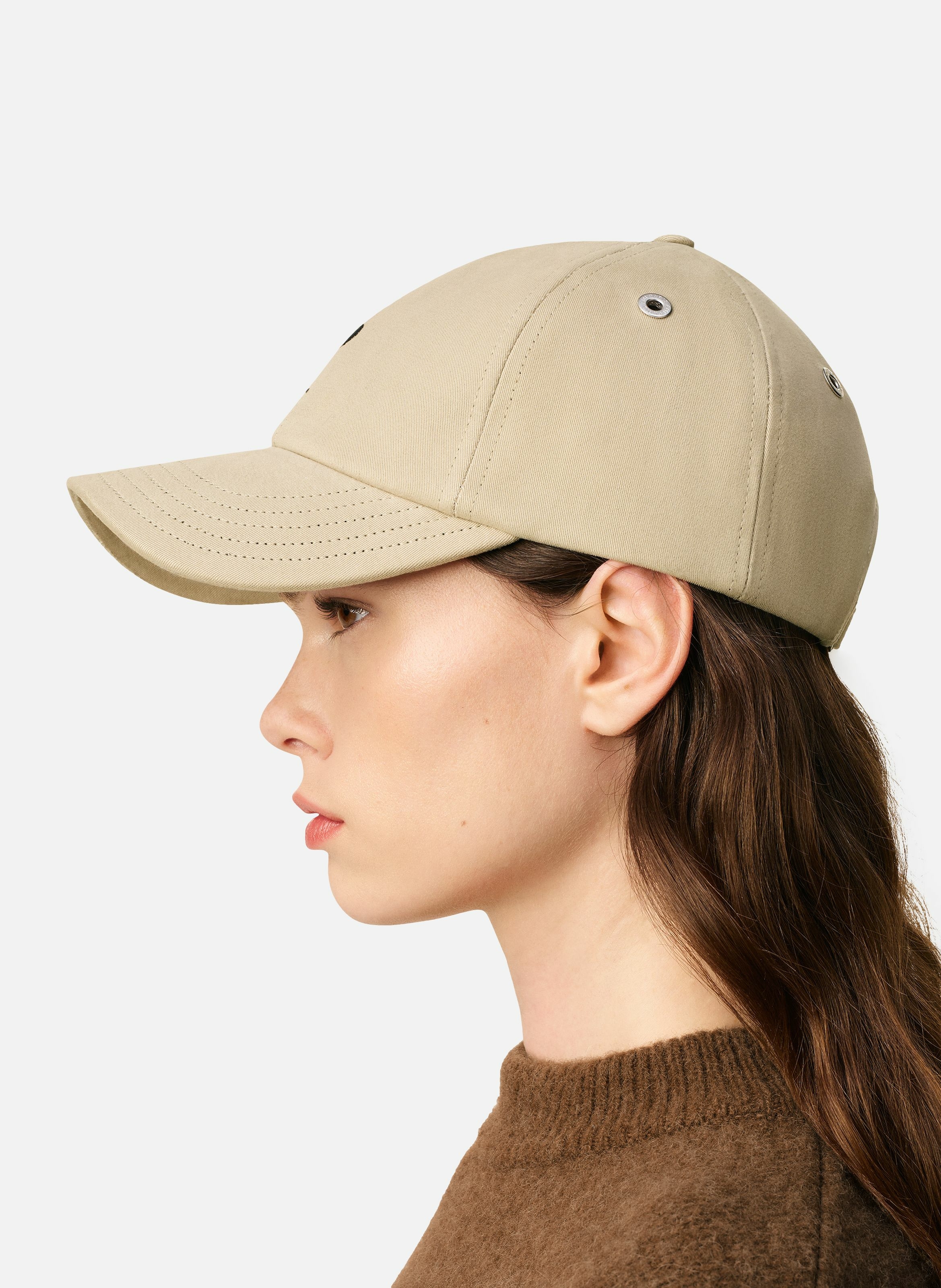 Casquette ami de coeur unisexe en coton AMI PARIS Beige
