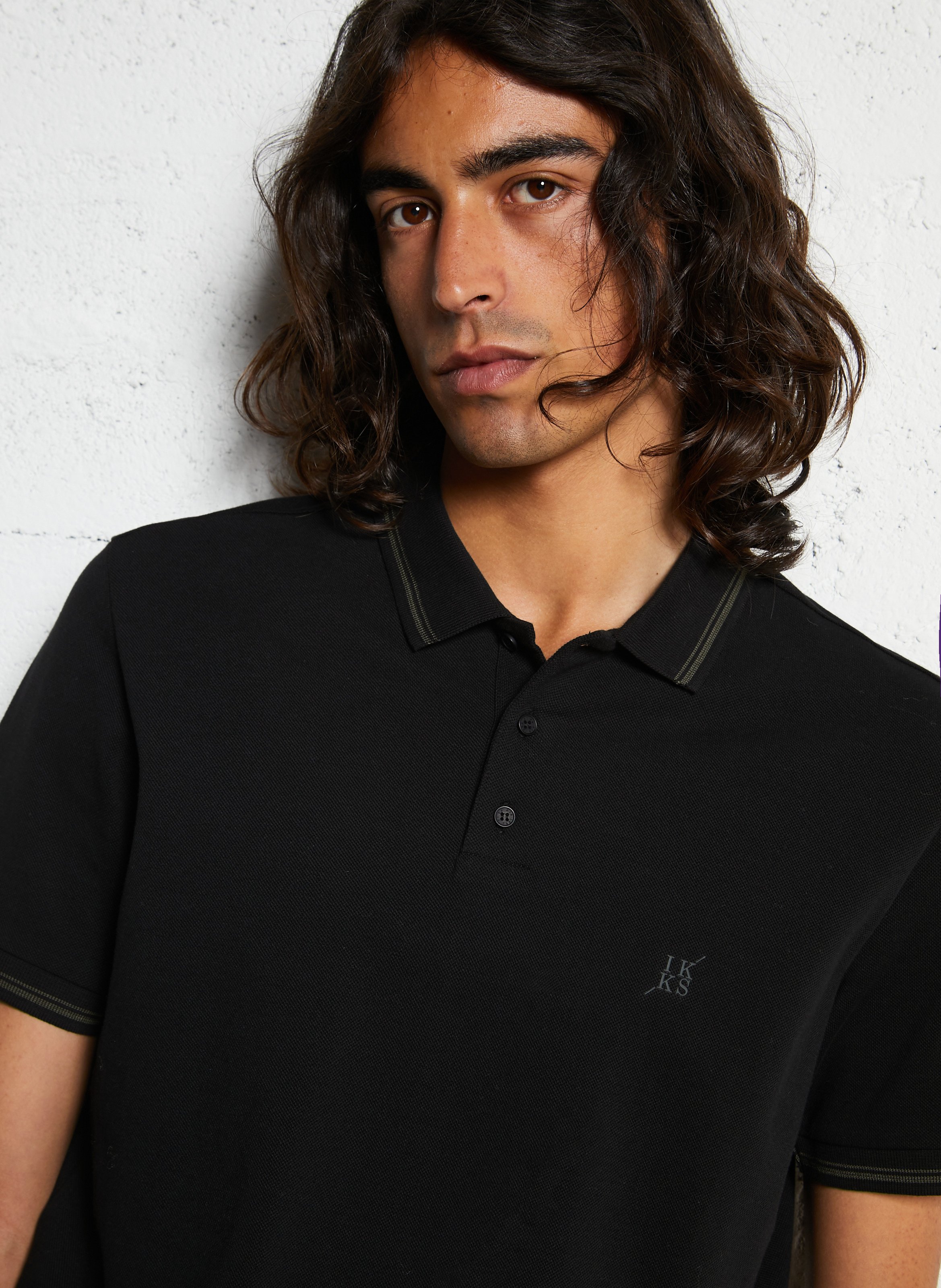 Polo manches courtes regular fit IKKS Noir