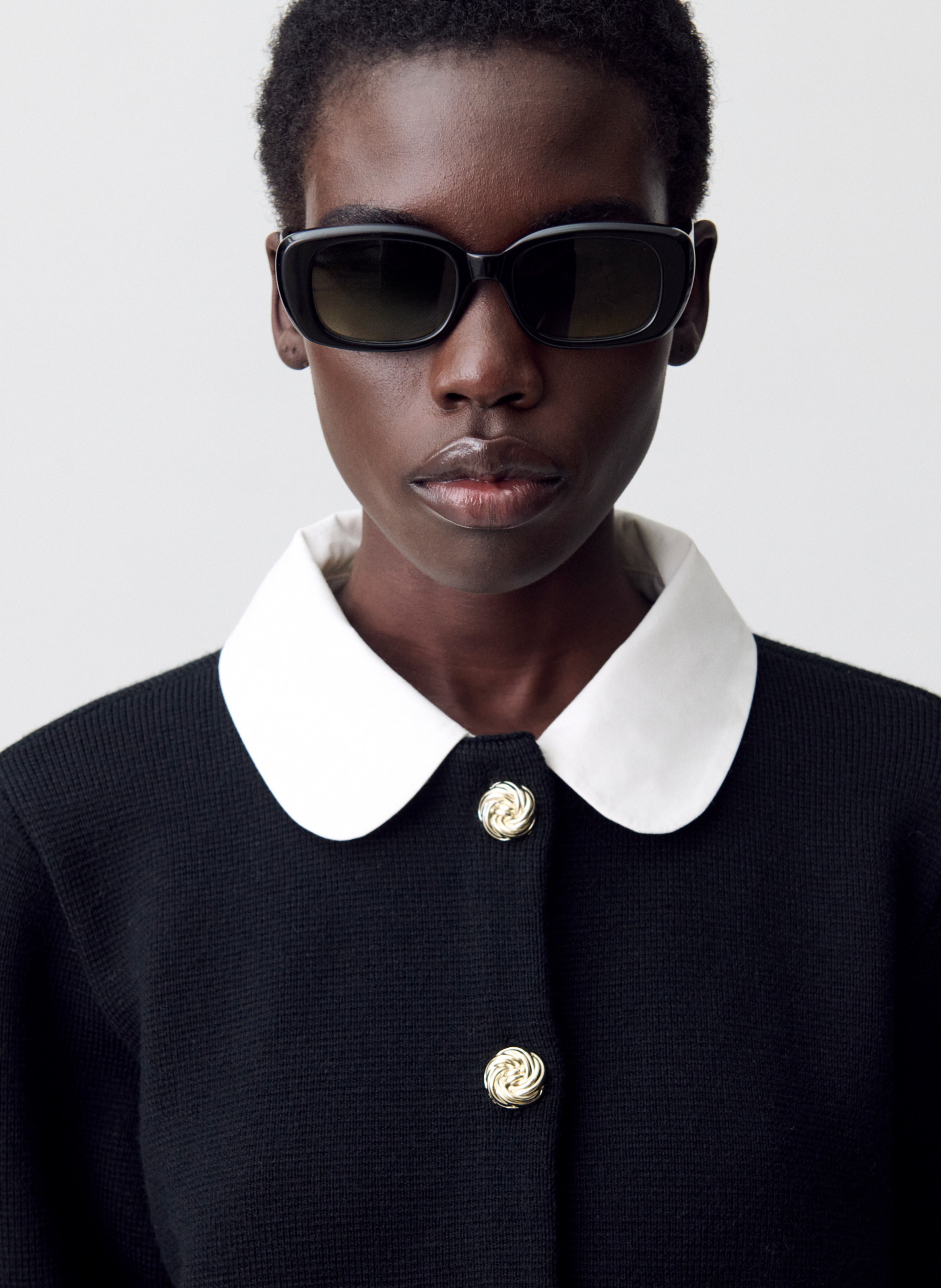 Cardigan col claudine boutonné CLAUDIE PIERLOT Noir