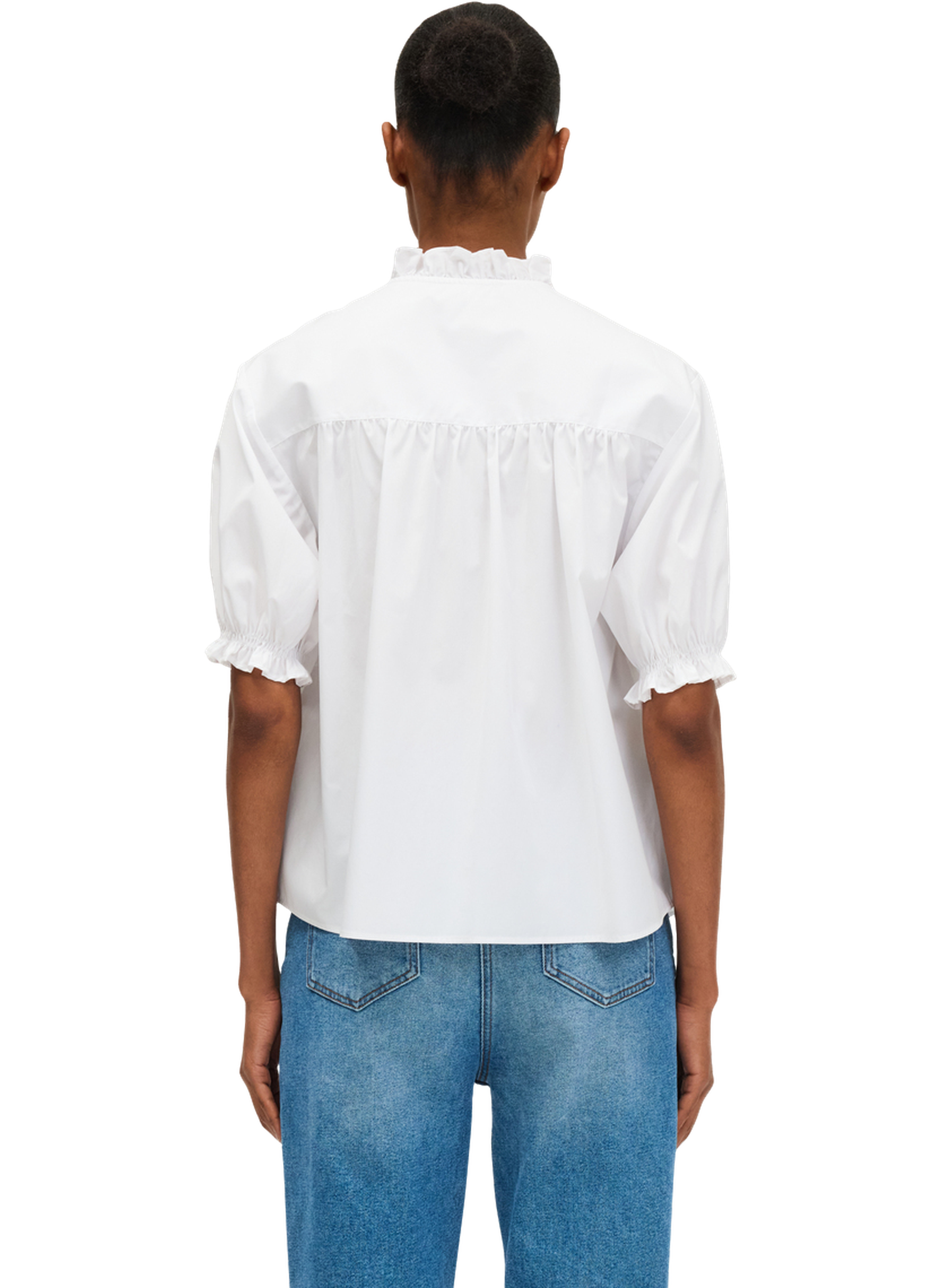 Chemise en popeline à manches courtes - arya PABLO Blanc