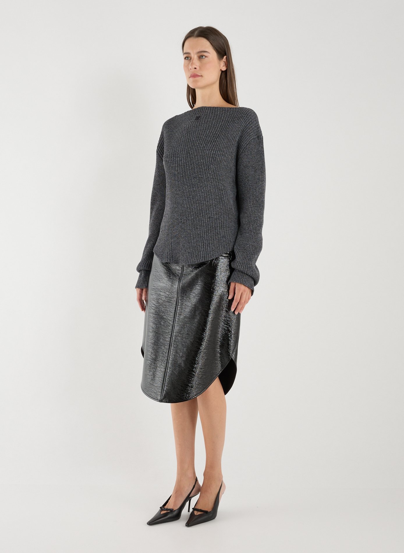 Fine merino wool jumper COURRÈGES Grey