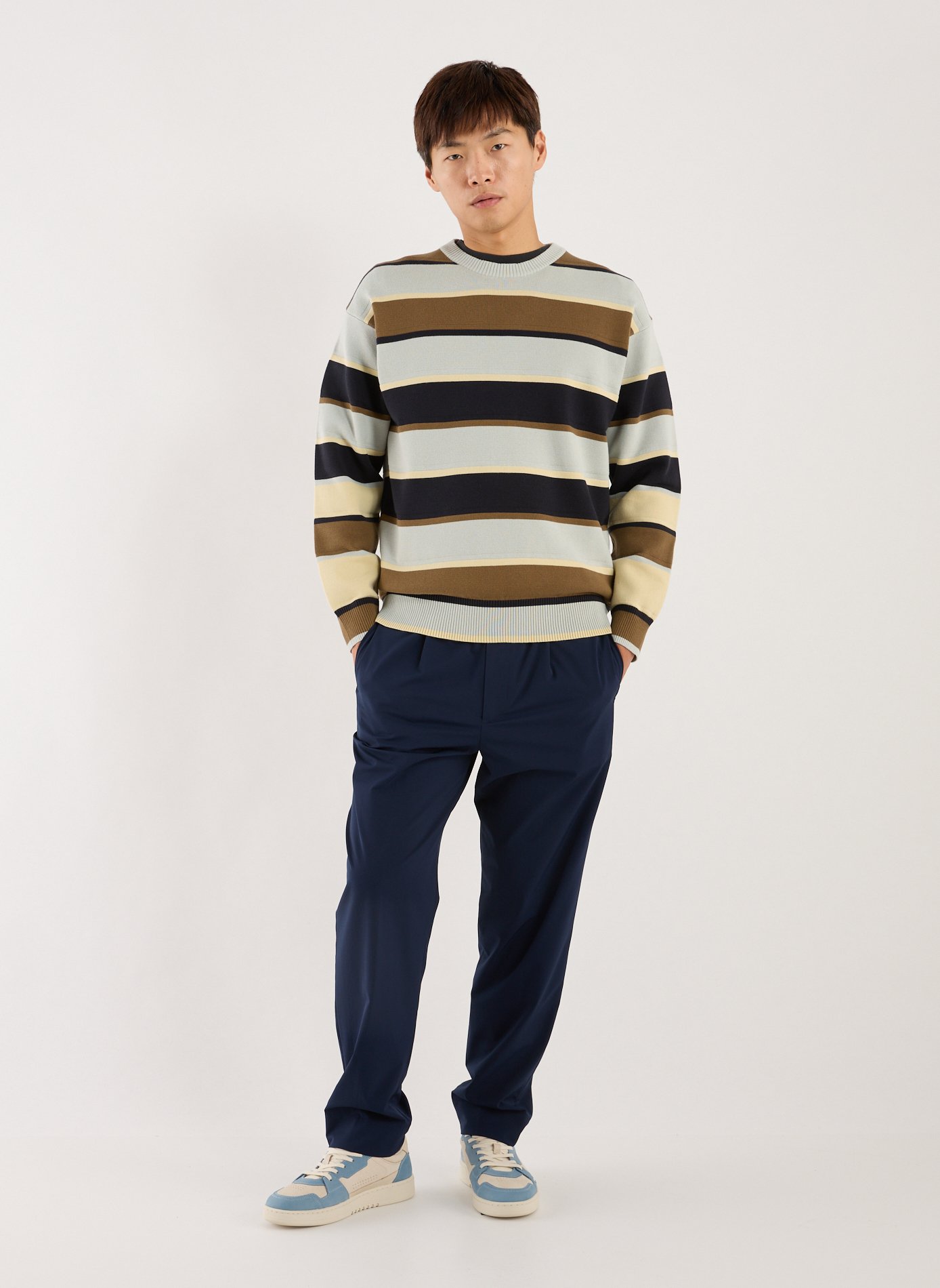 Pull rayé en coton PAUL SMITH Gris