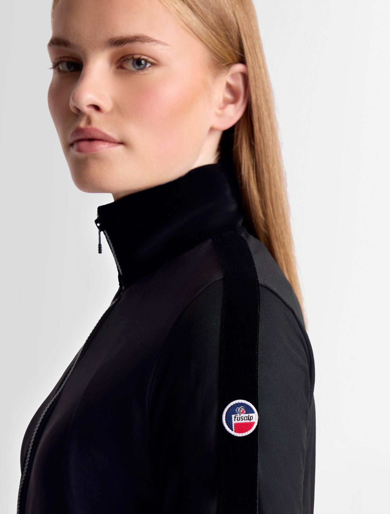 Gilet stellaria col montant coupe ajustée FUSALP Noir