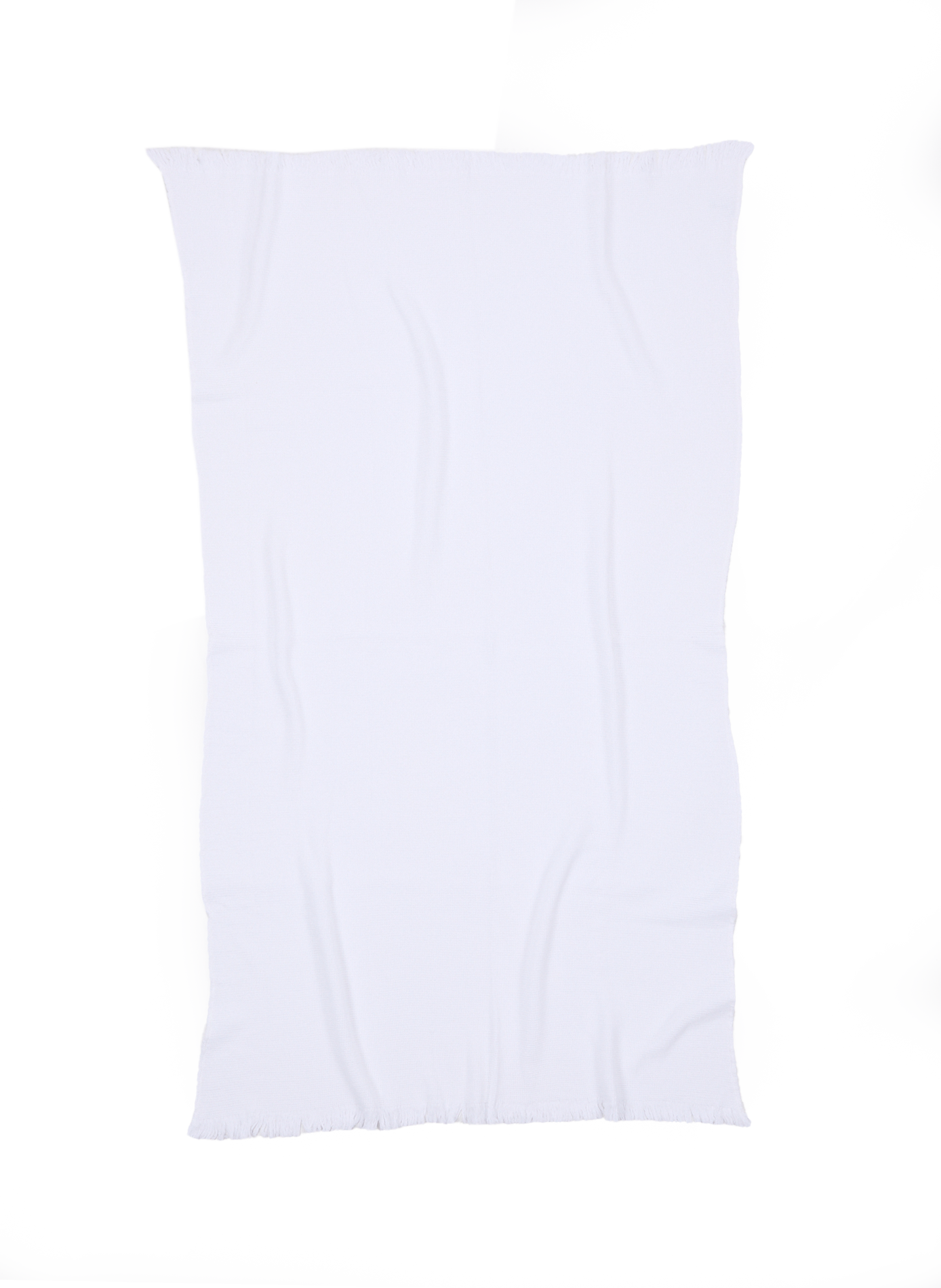 Plaid en nid d'abeille en coton AU PRINTEMPS PARIS Blanc