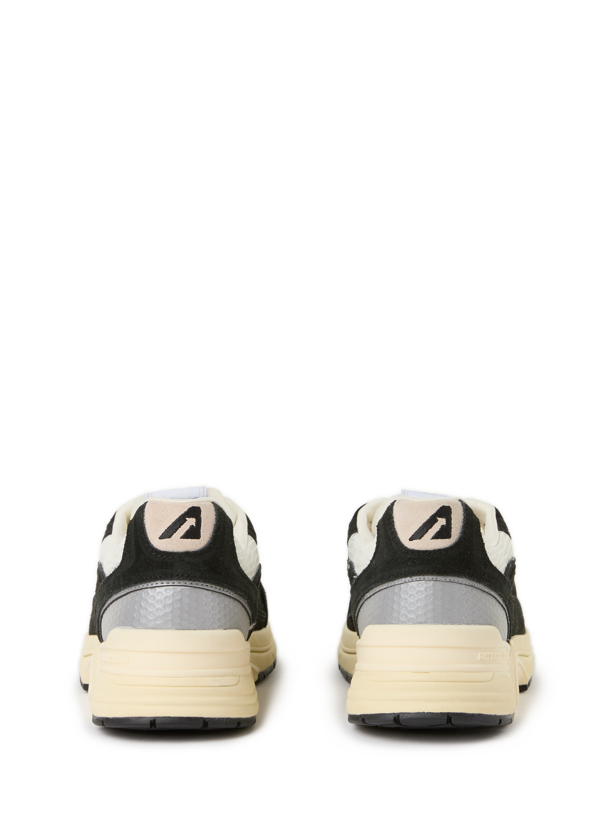 Mixed leather bi-material sneakers AUTRY Black