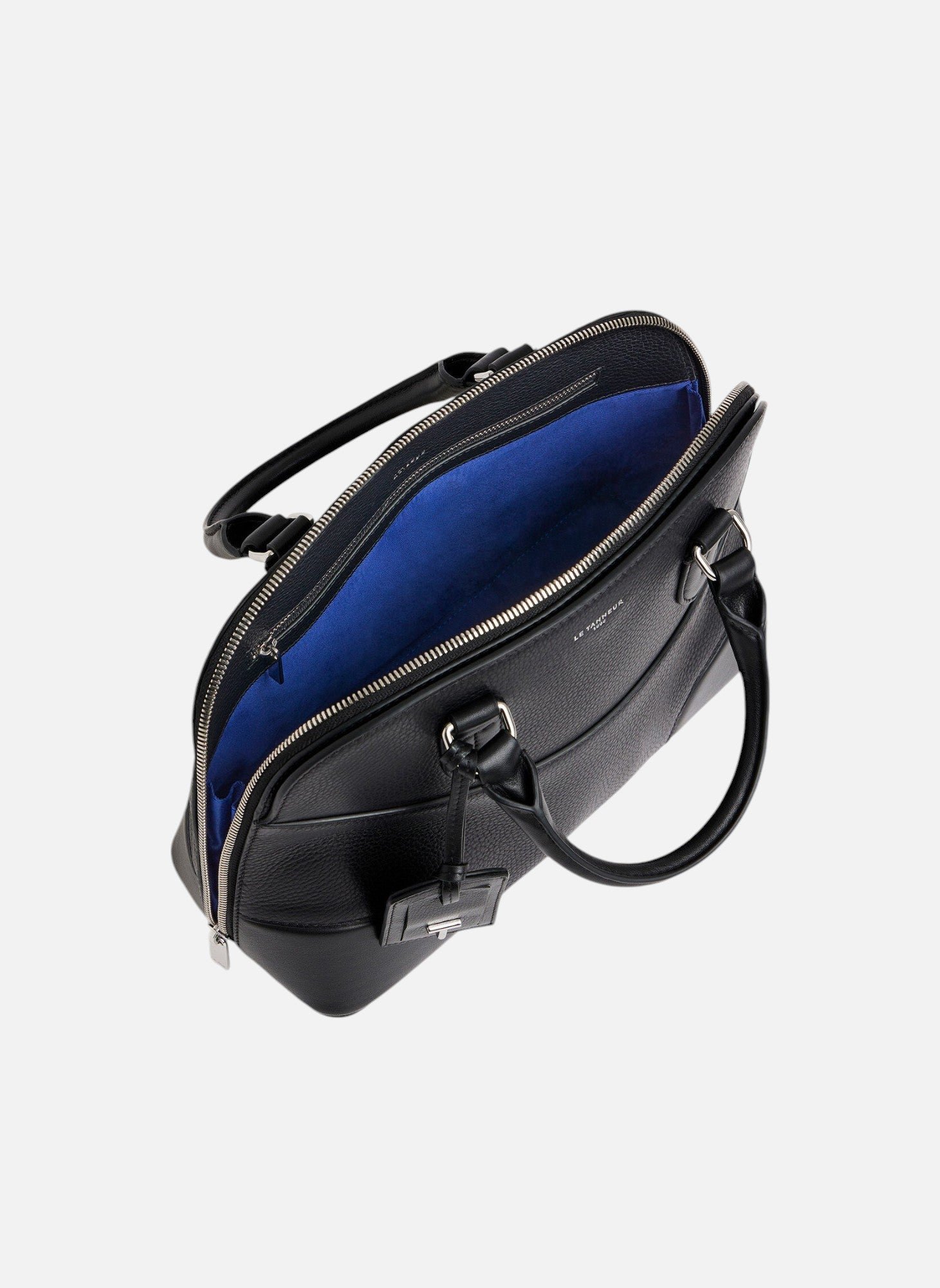 Sac à main moyen modèle romy en cuir grainé et lisse Noir