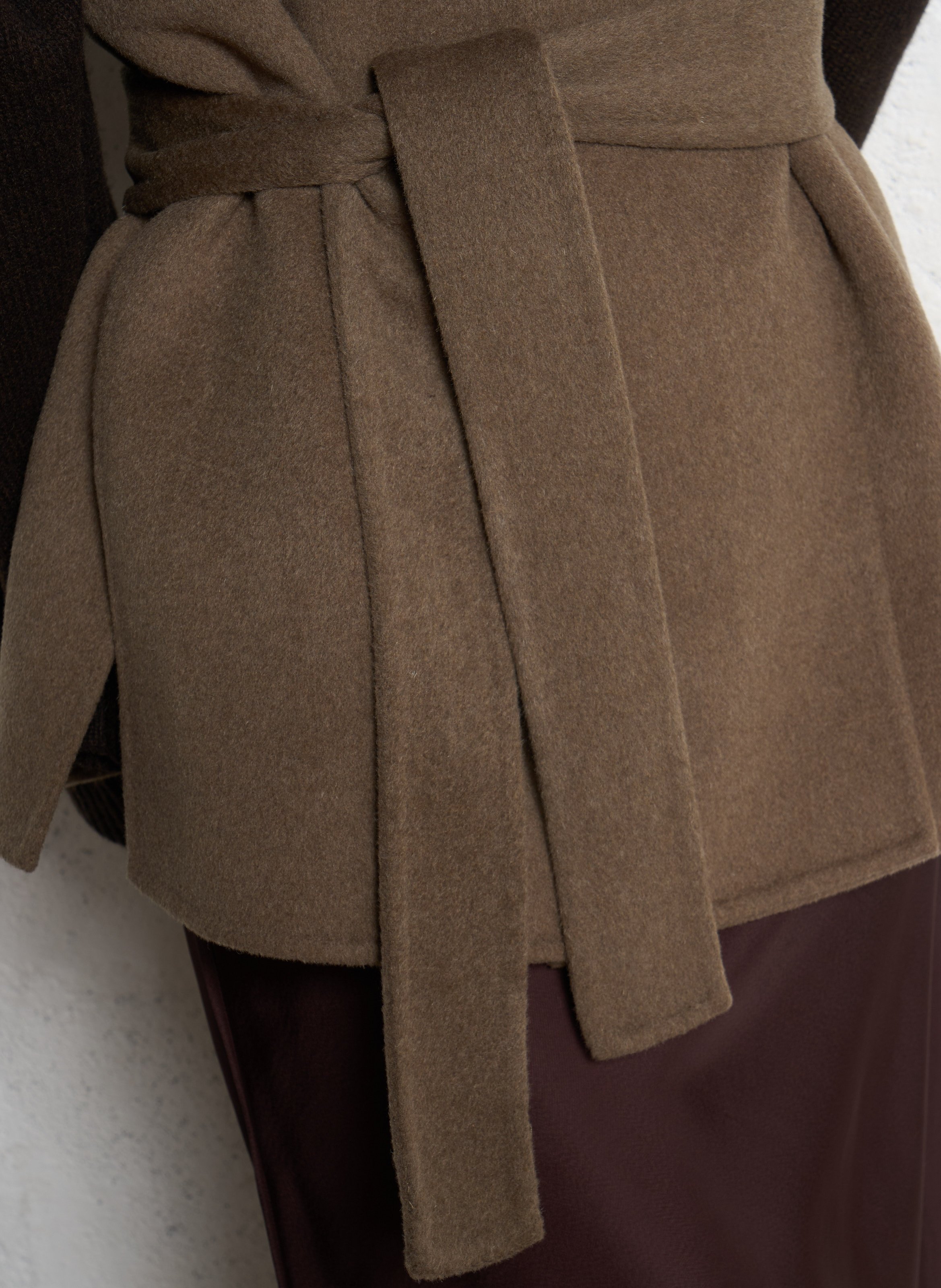 Veste ample col v en laine mélangée evasion SOEUR Beige