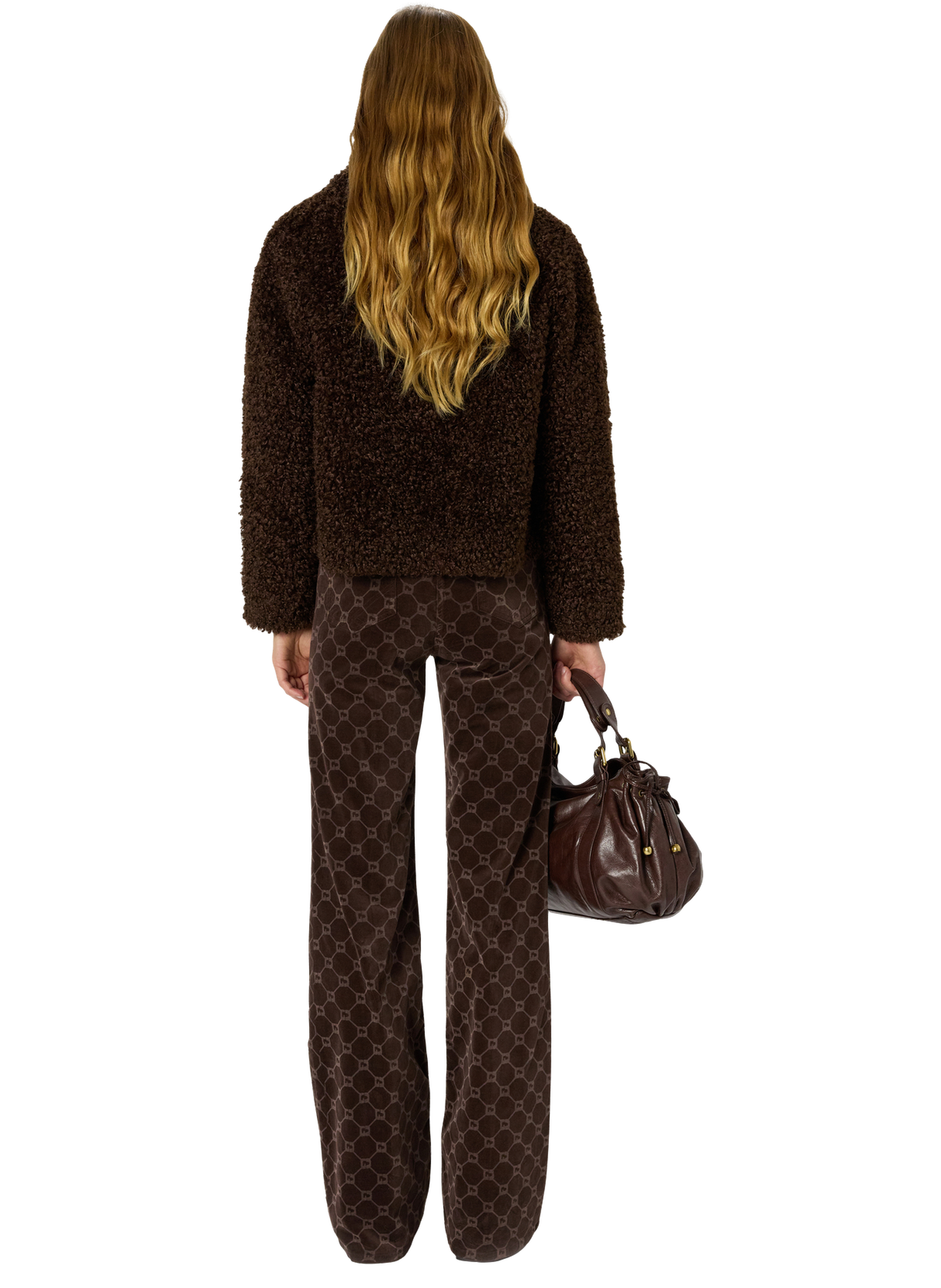 Manteau court en fausse fourrure - mavis GERARD DAREL Marron