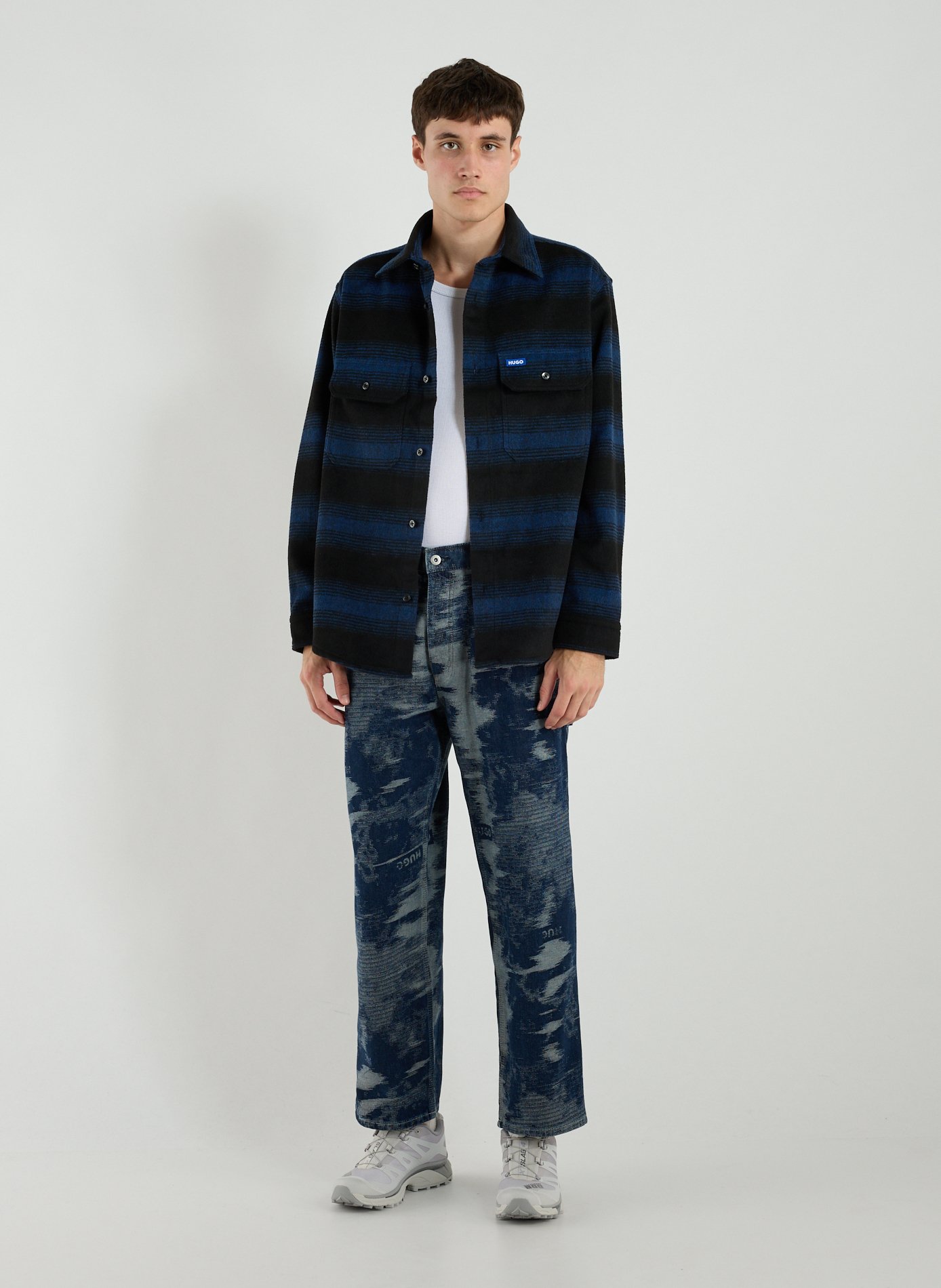 Chemise à rayures HUGO BLUE Bleu