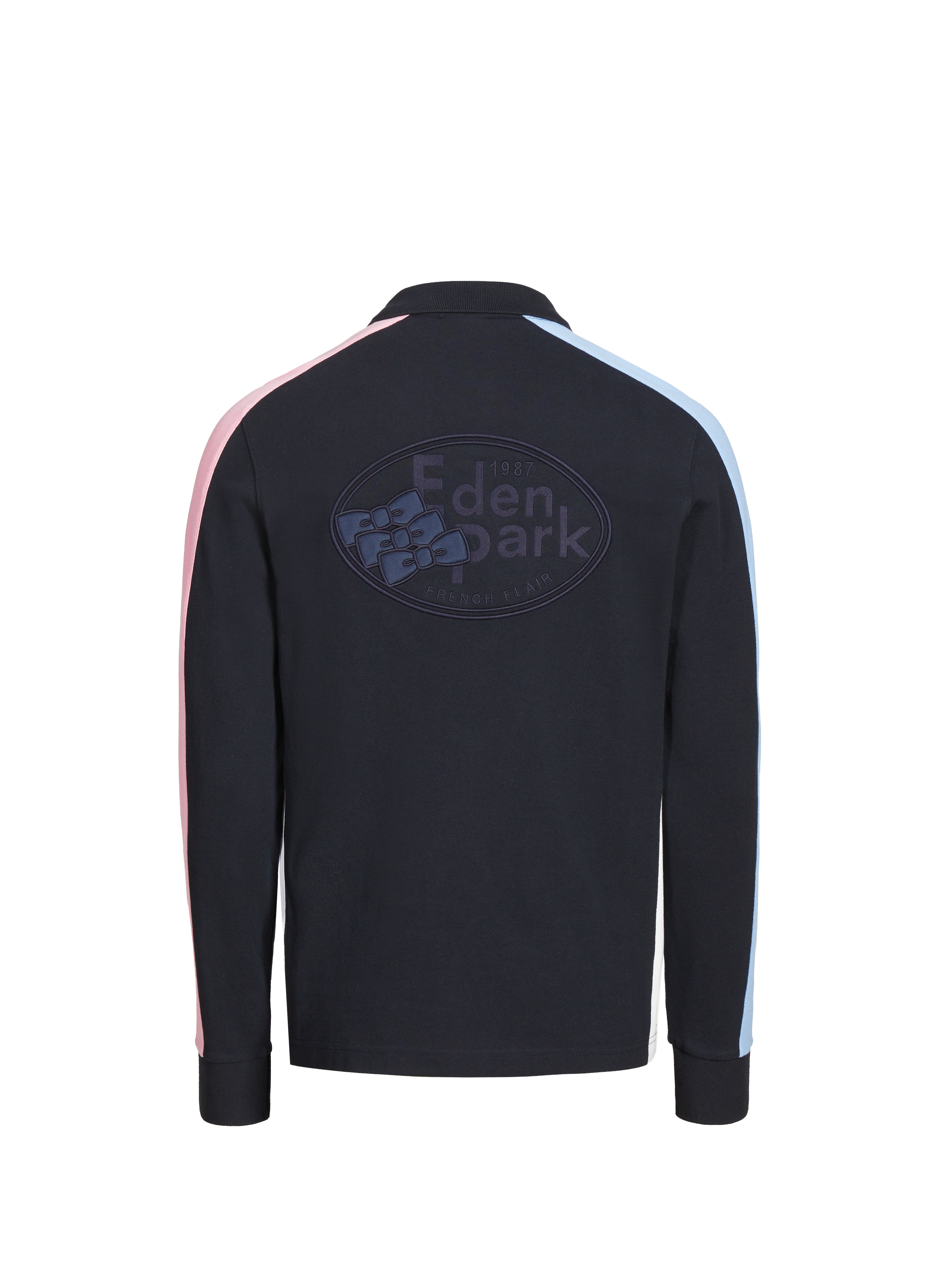 Long-sleeved cotton polo shirt EDEN PARK Pink