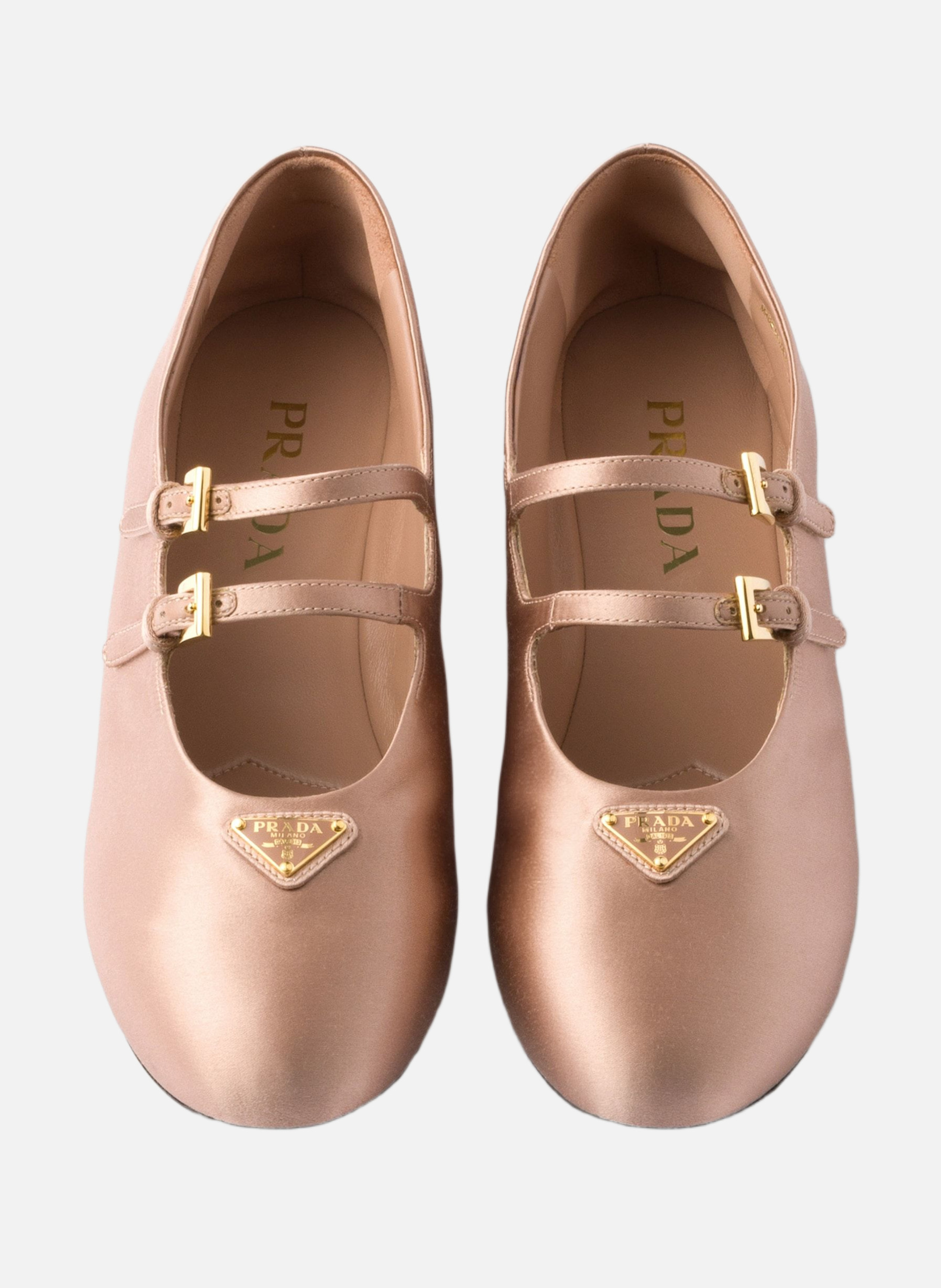 Ballerines en satin PRADA Rose