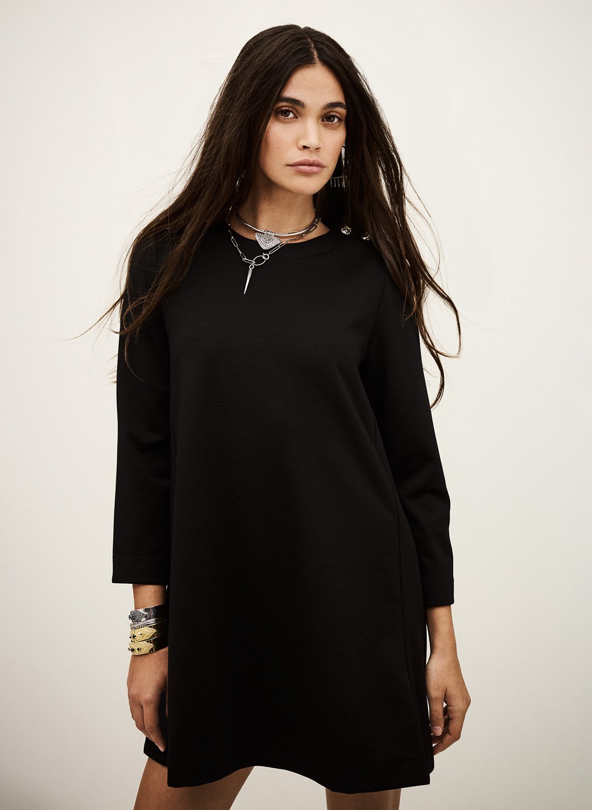 Robe courte col rond mason BA&SH Noir