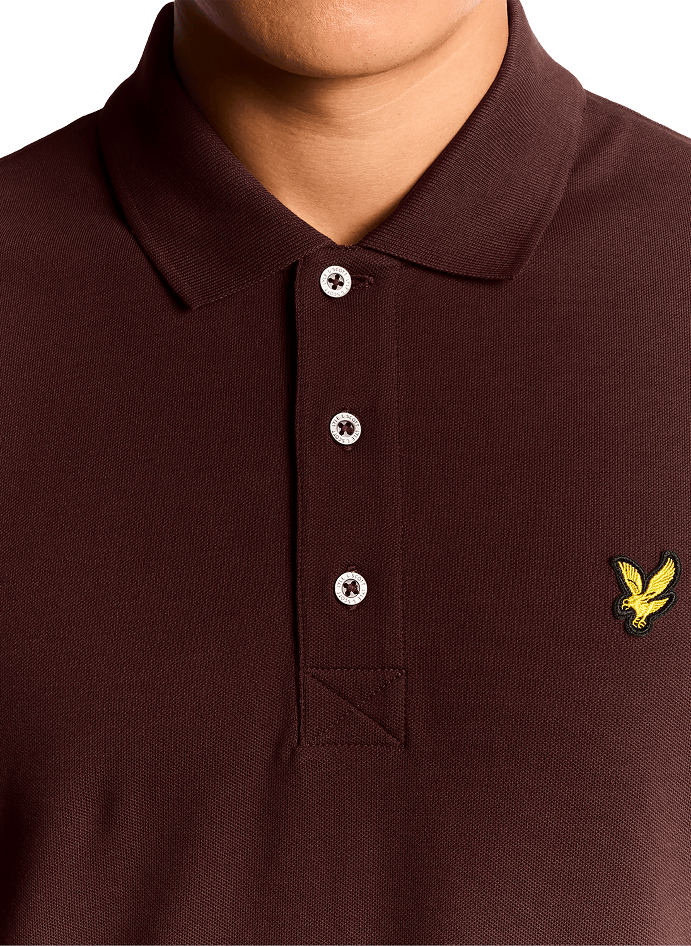 Polo à manches courtes en coton mélangé LYLE & SCOTT Marron