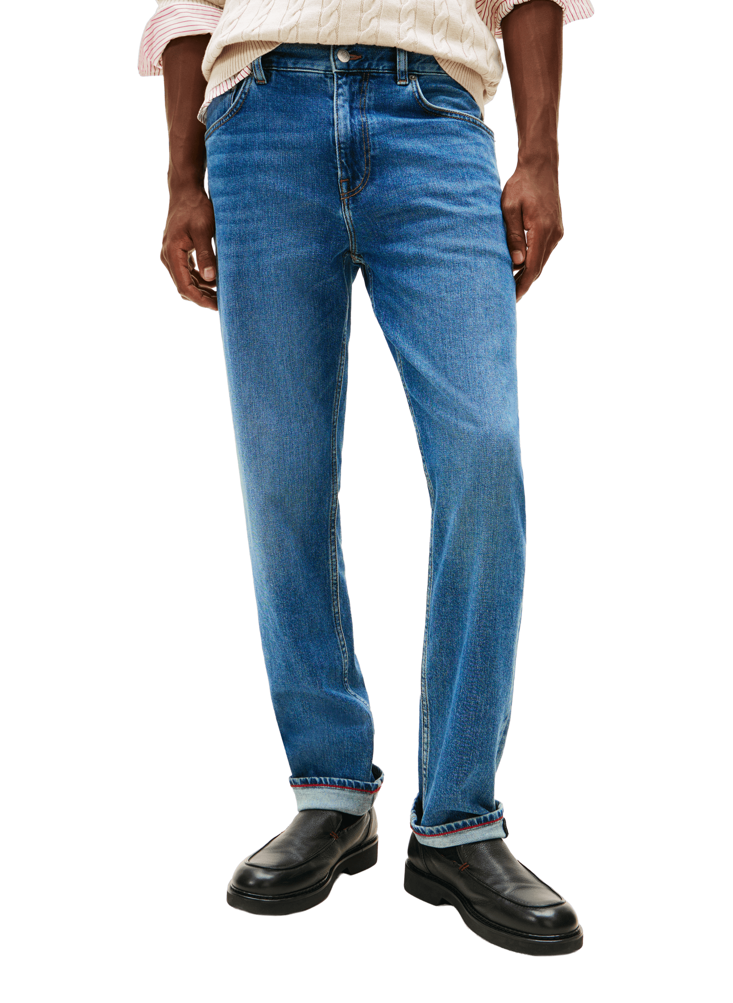 Straight cut jeans in blended cotton TOMMY HILFIGER Blue