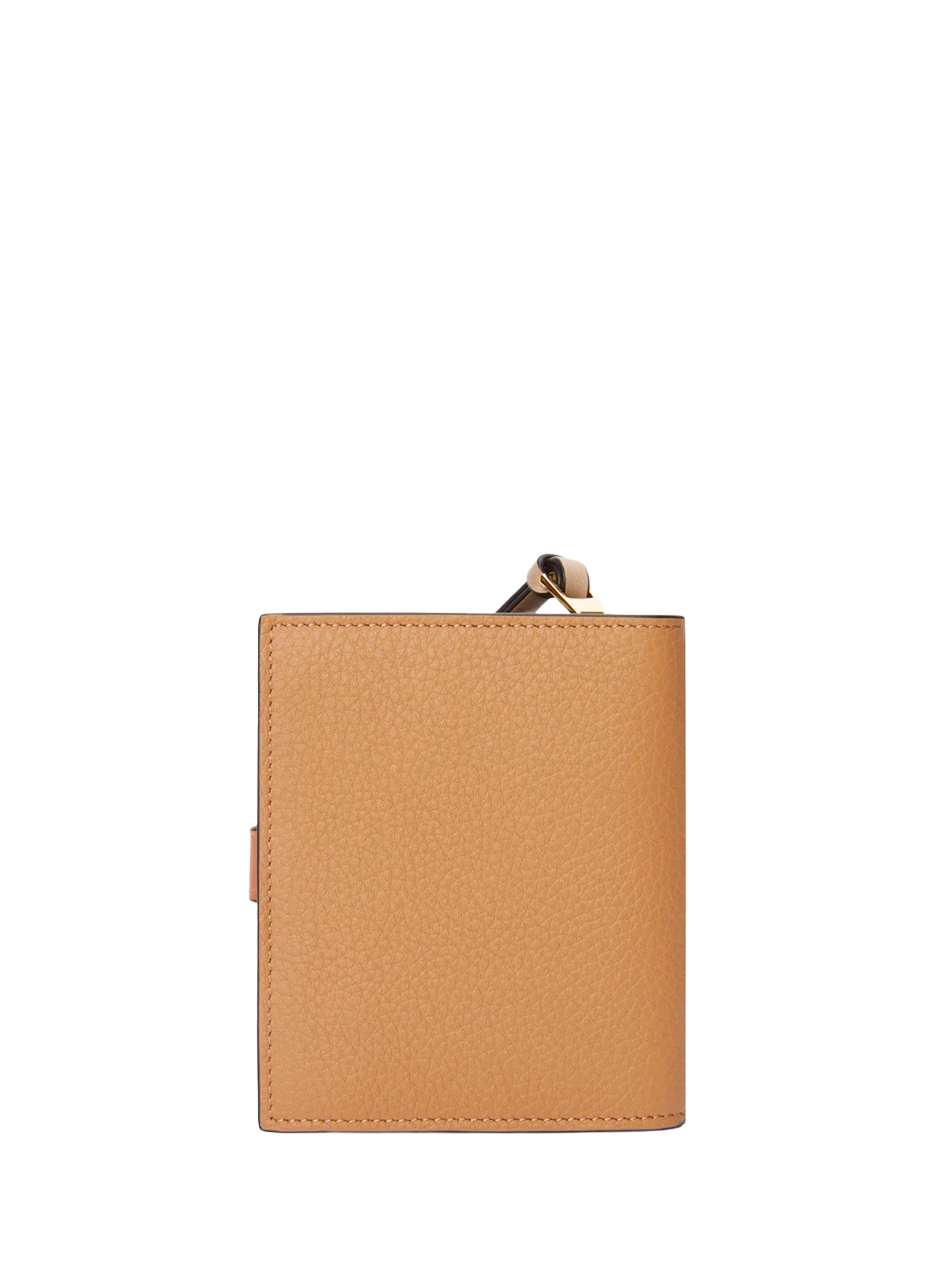 Compact zip-around wallet in soft grained calfskin leather LOEWE Brown