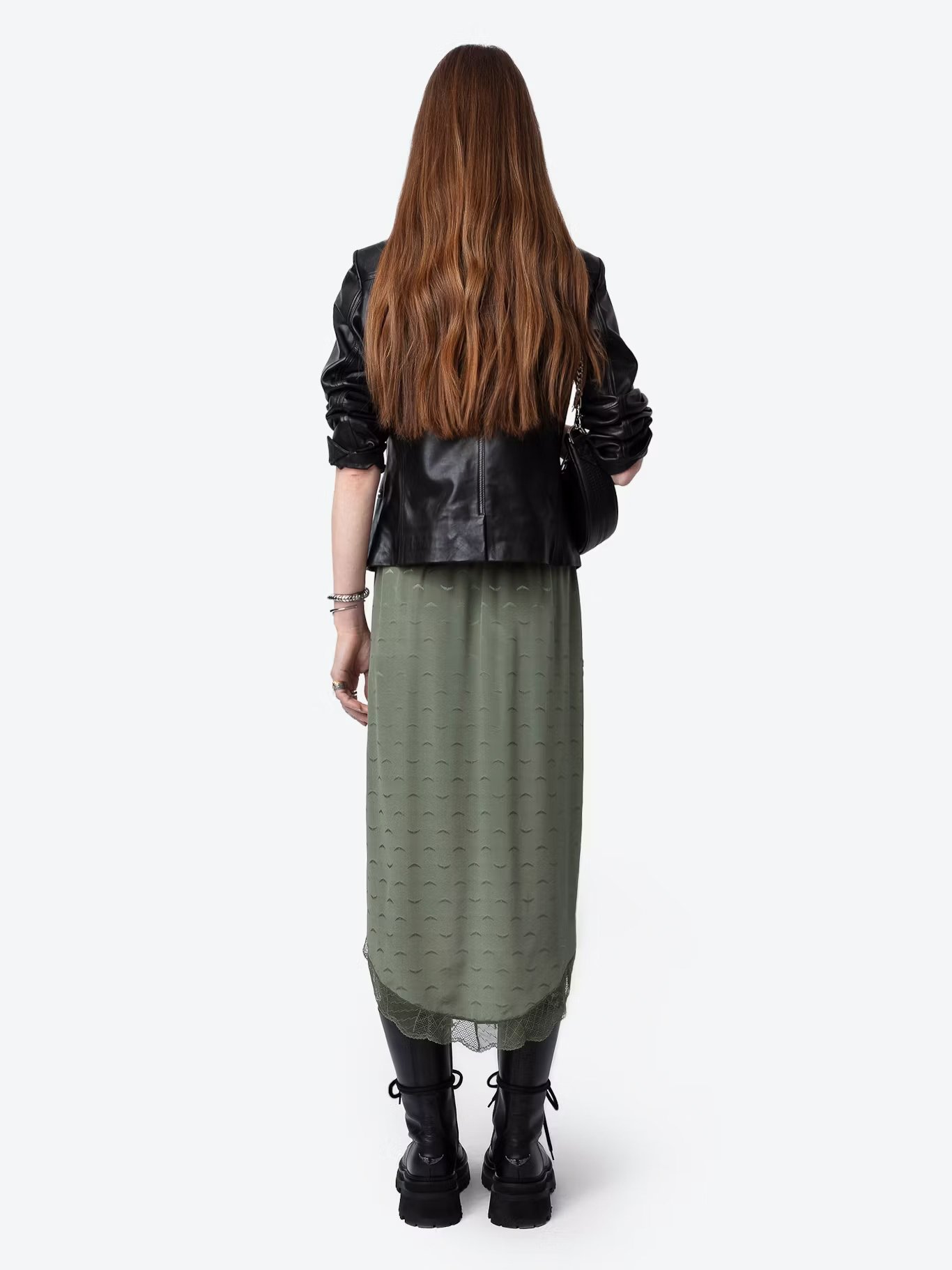 Jupe midi en soie jeudie ZADIG&VOLTAIRE Vert