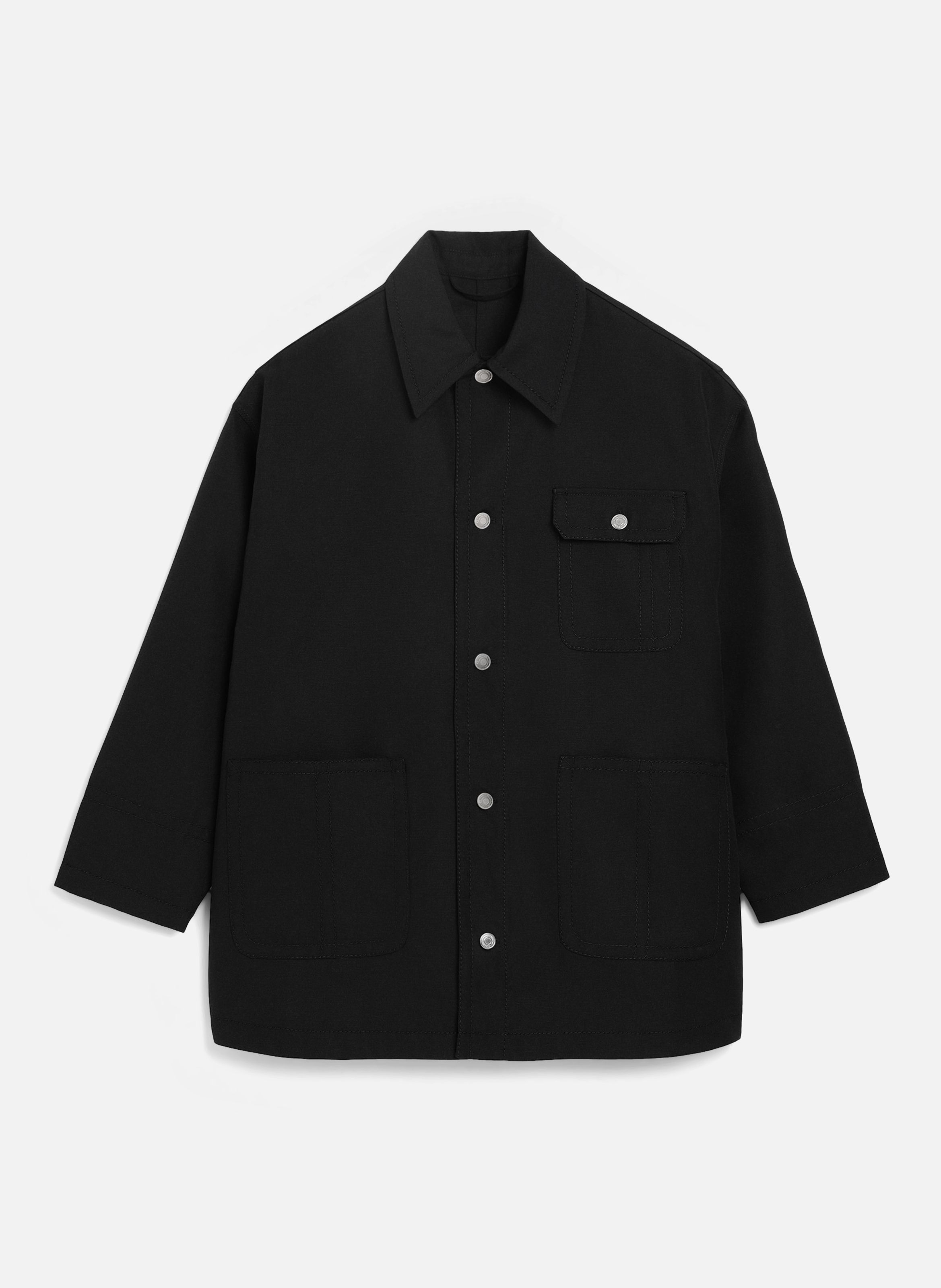 Veste worker unisexe en laine vierge AMI PARIS Noir