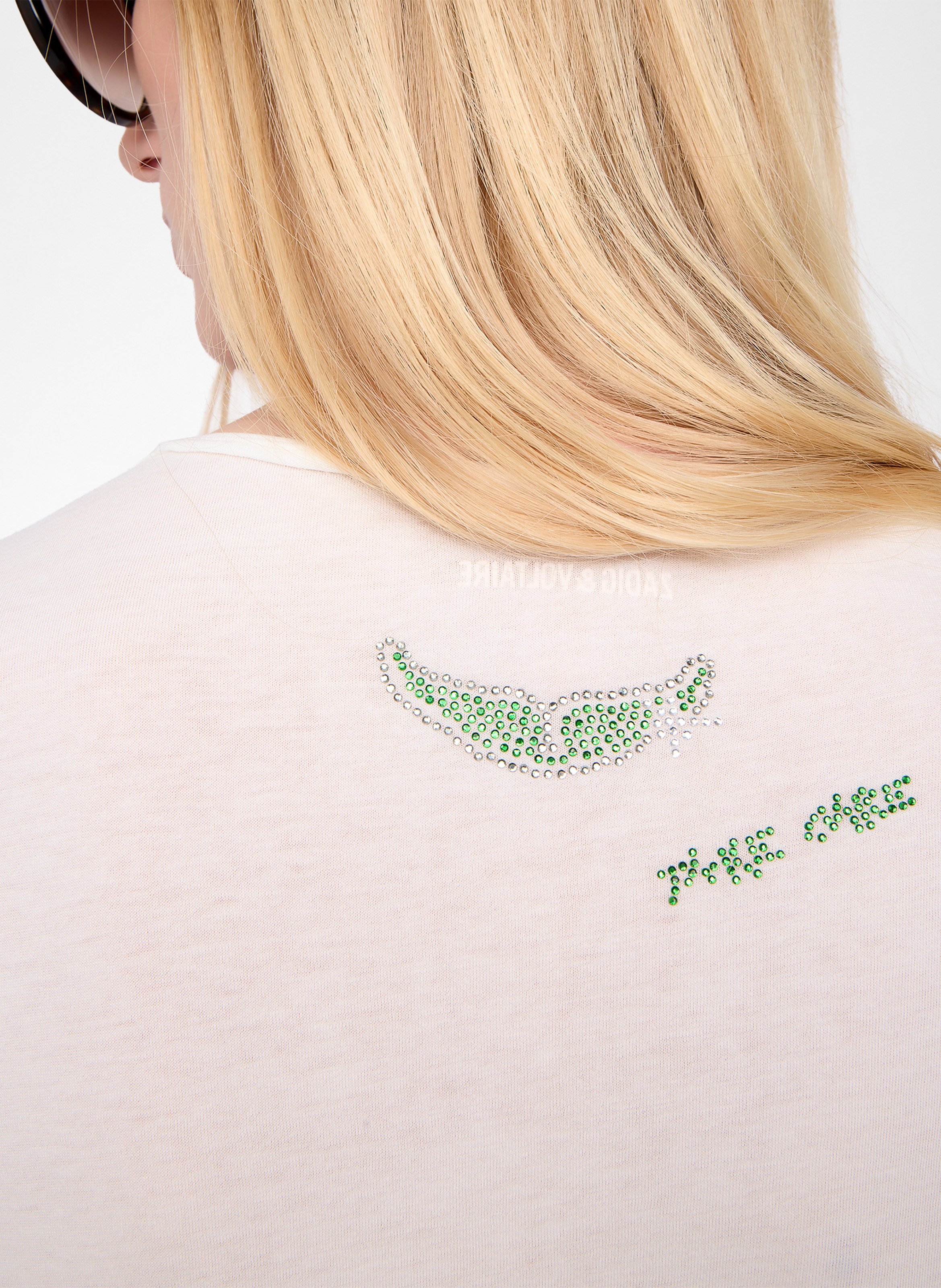 Tee-shirt col tunisien en coton tunisien Blanc